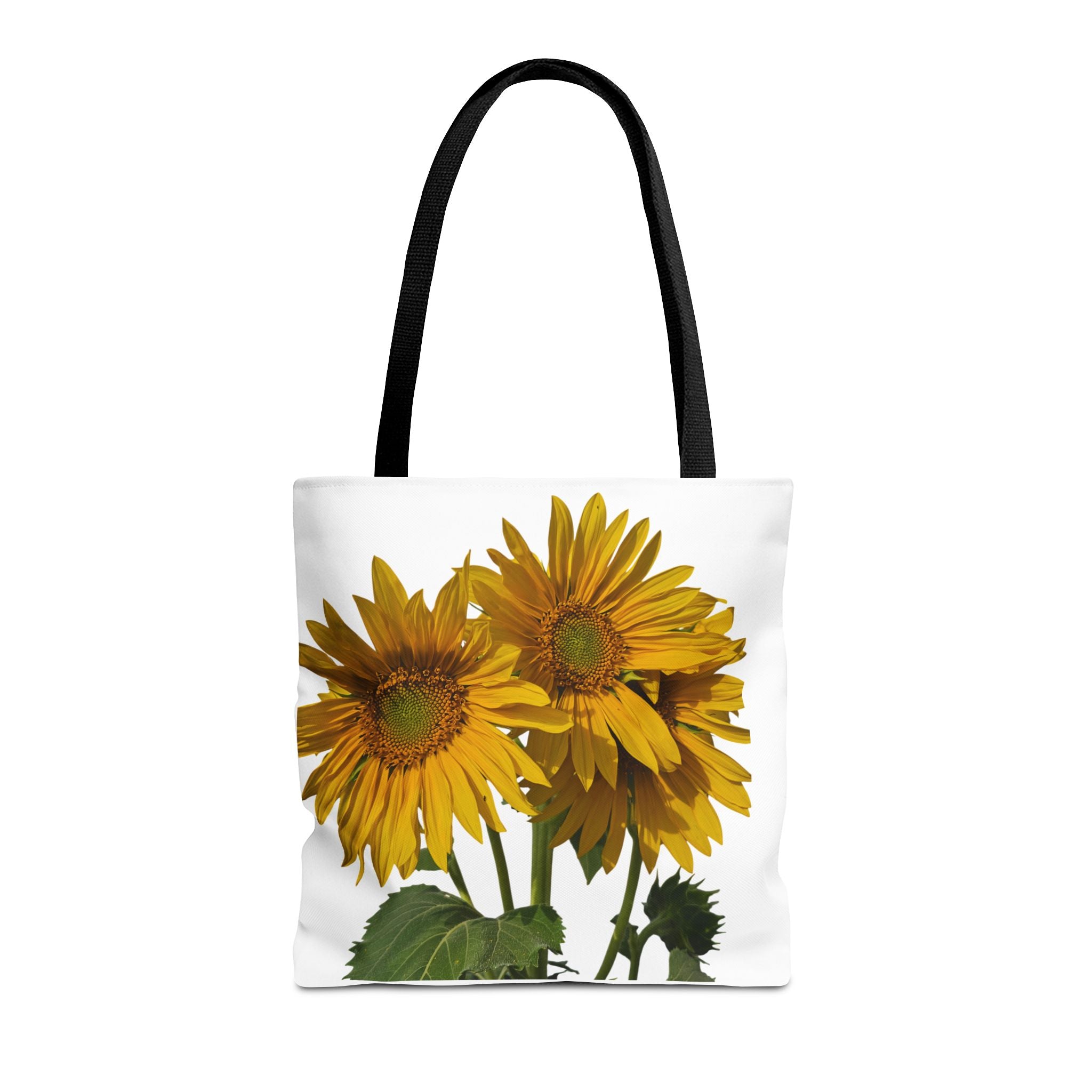 Sunflower Tote Bag — Bright Floral All-Over Print Grocery & Beach Bag