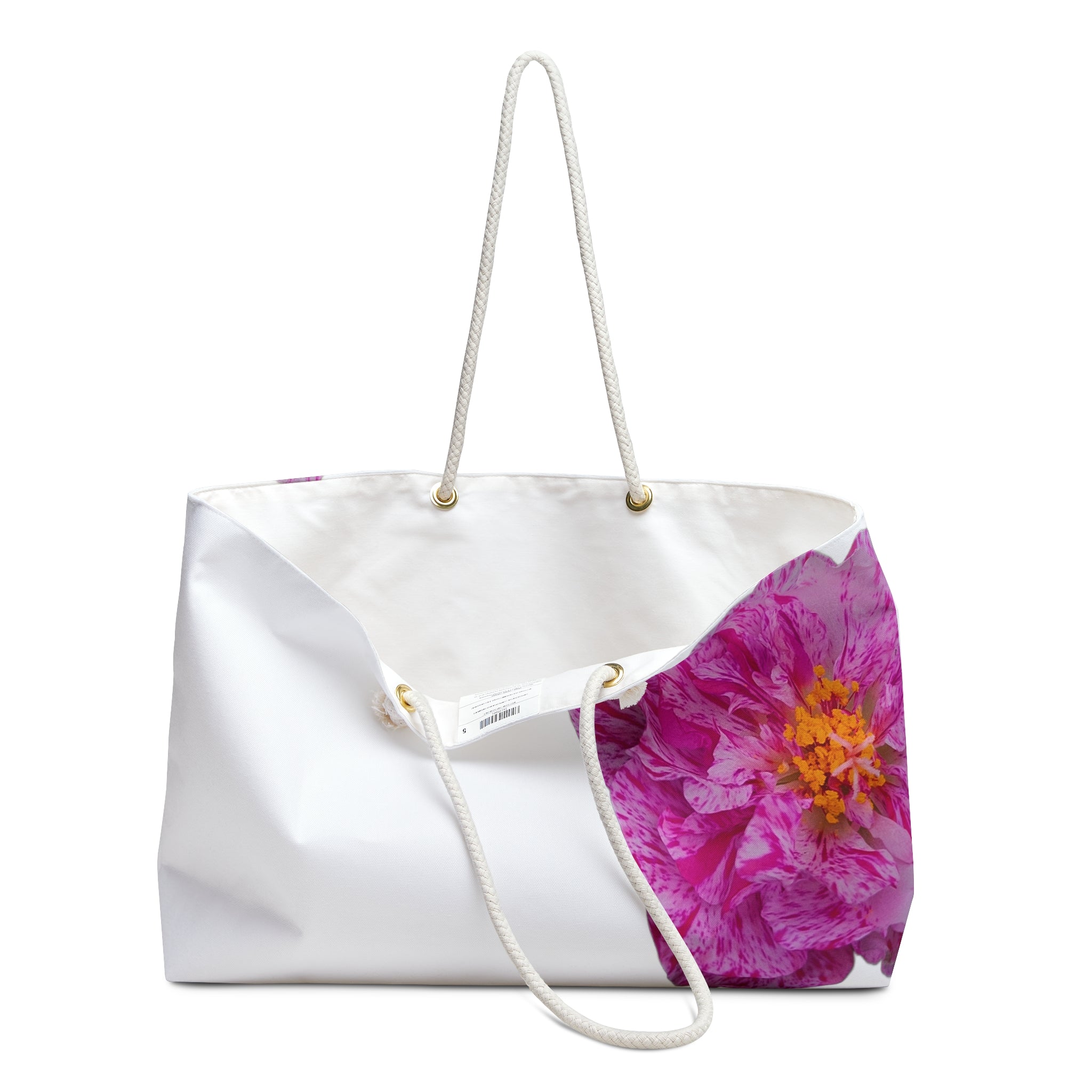 Pink Peony Weekender Bag — Floral Travel Tote for Women
