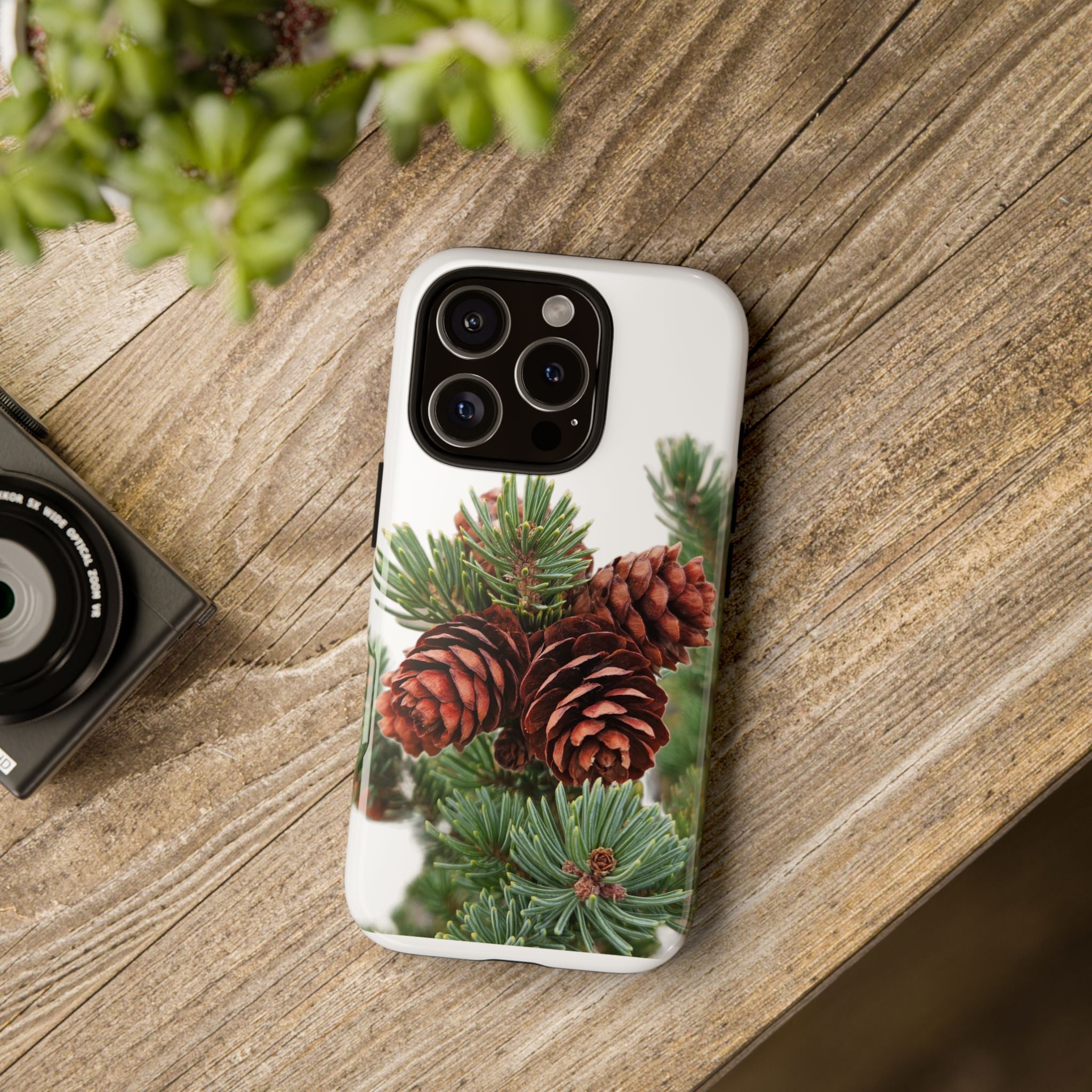 Pinecone Tough Phone Case — Protective Botanical Phone Cover