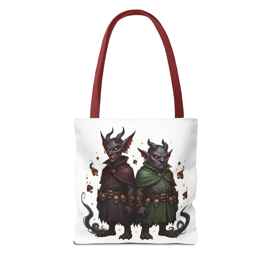 Tote Bag — Cute Dark Demon Duo Illustration Tote