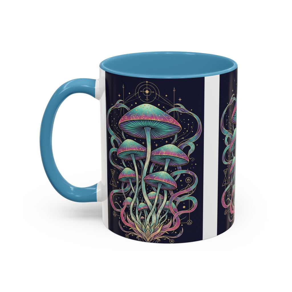 Mystical Mushroom Coffee Mug — Psychedelic Nature Art Accent Mug