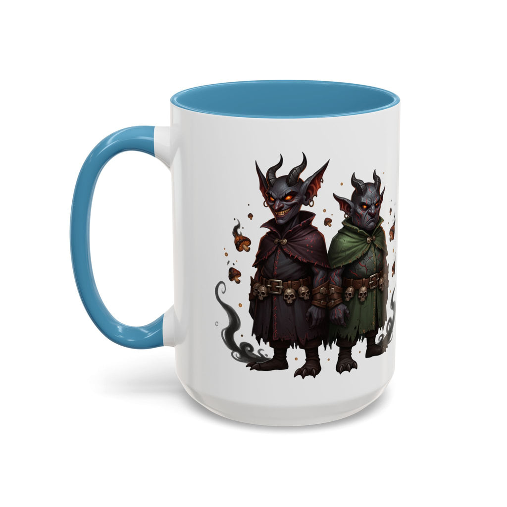Demon Rogue Duo Coffee Mug – Fantasy RPG Goblin Warlock Design (11/15oz)