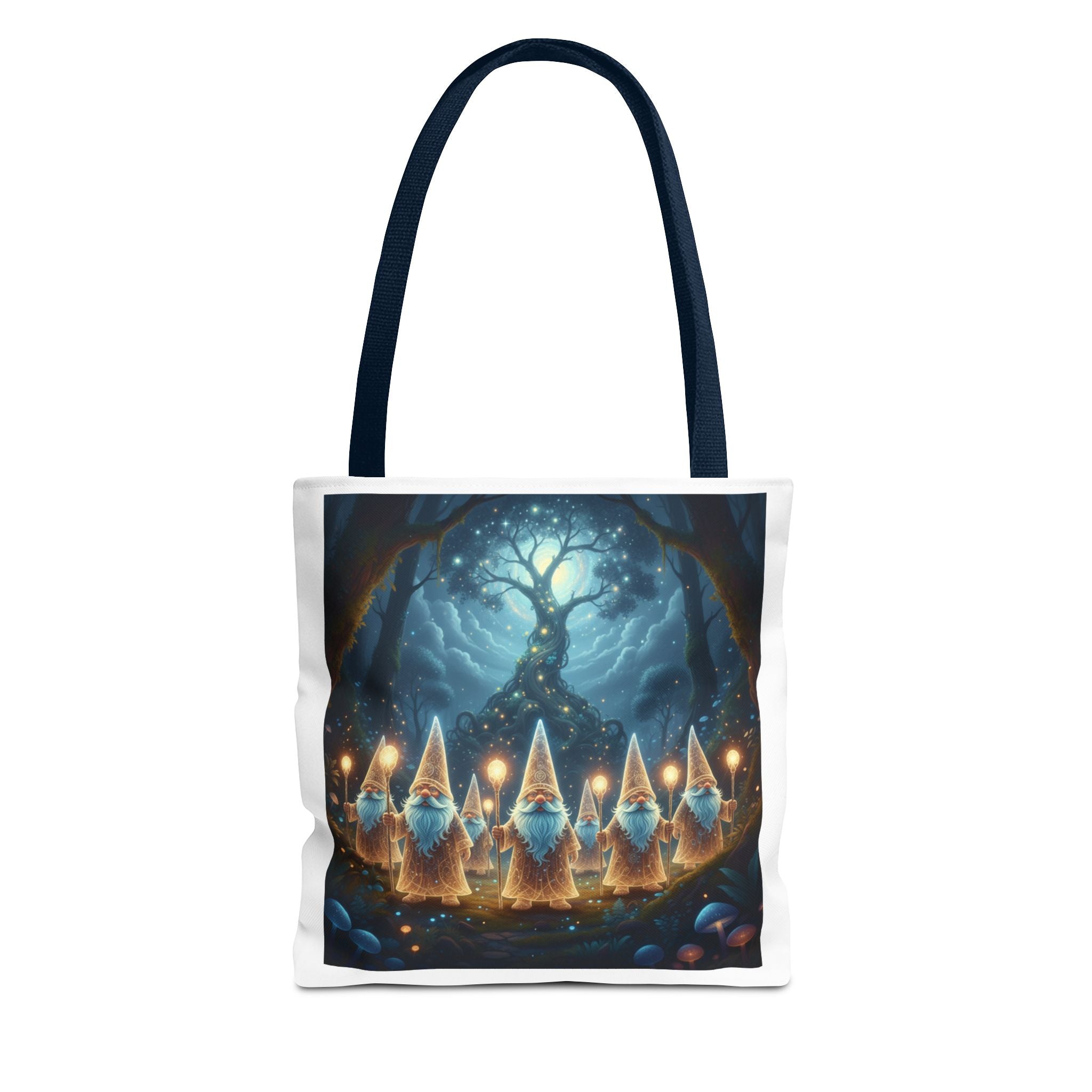Mystical Gnome Forest Tote Bag — Candlelight Woodland Magic AOP