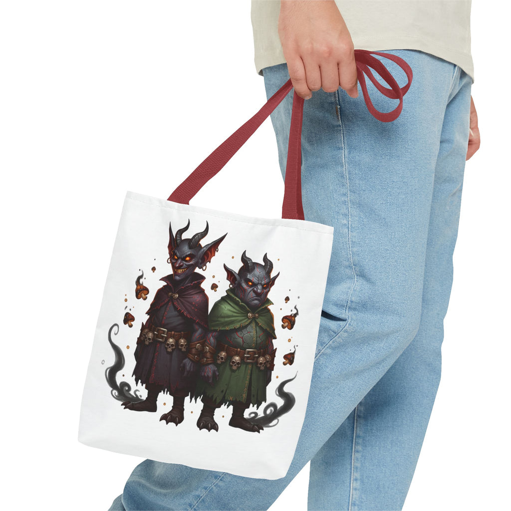 Tote Bag — Cute Dark Demon Duo Illustration Tote