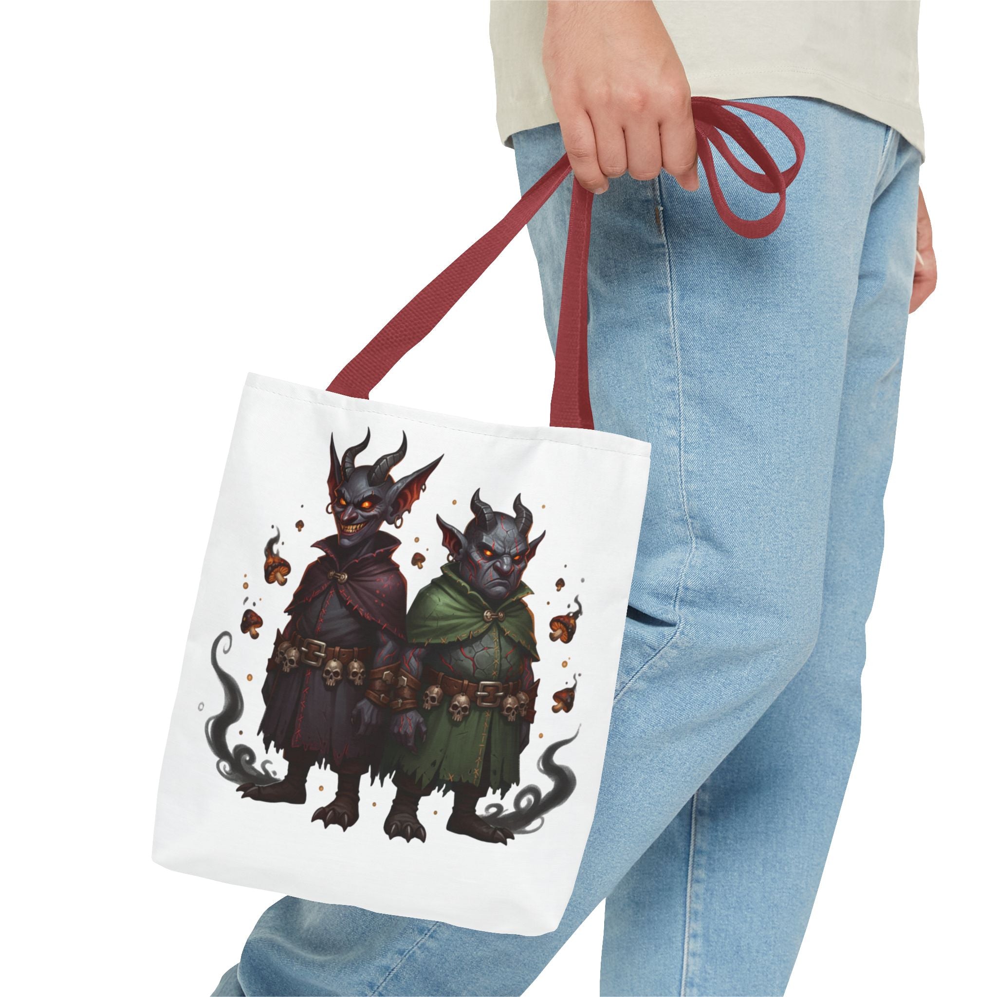 Tote Bag — Cute Dark Demon Duo Illustration Tote