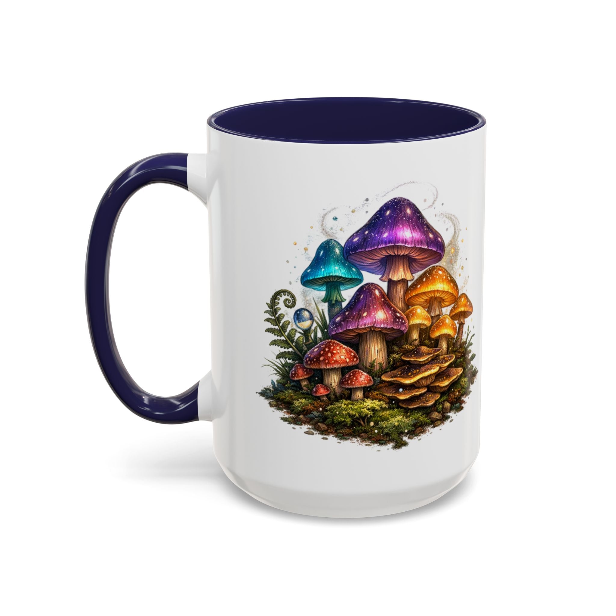 Colorful Fantasy Mushroom Coffee Mug — Accent Ceramic 11/15oz