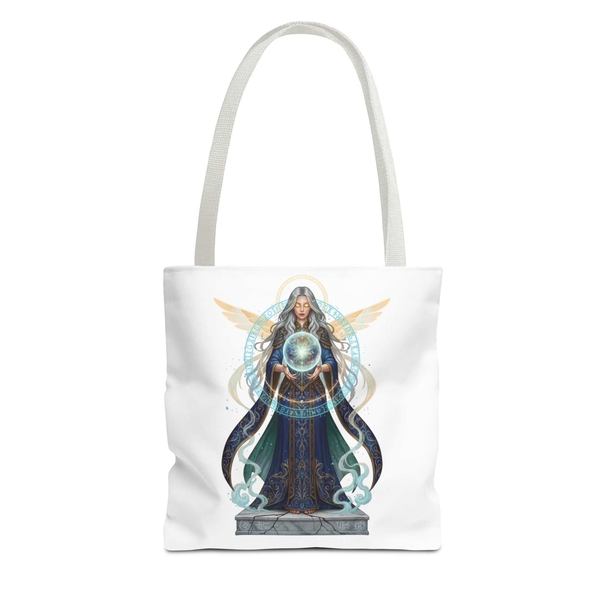 Mystic Oracle Tote Bag — Crystal Ball Seer Illustration