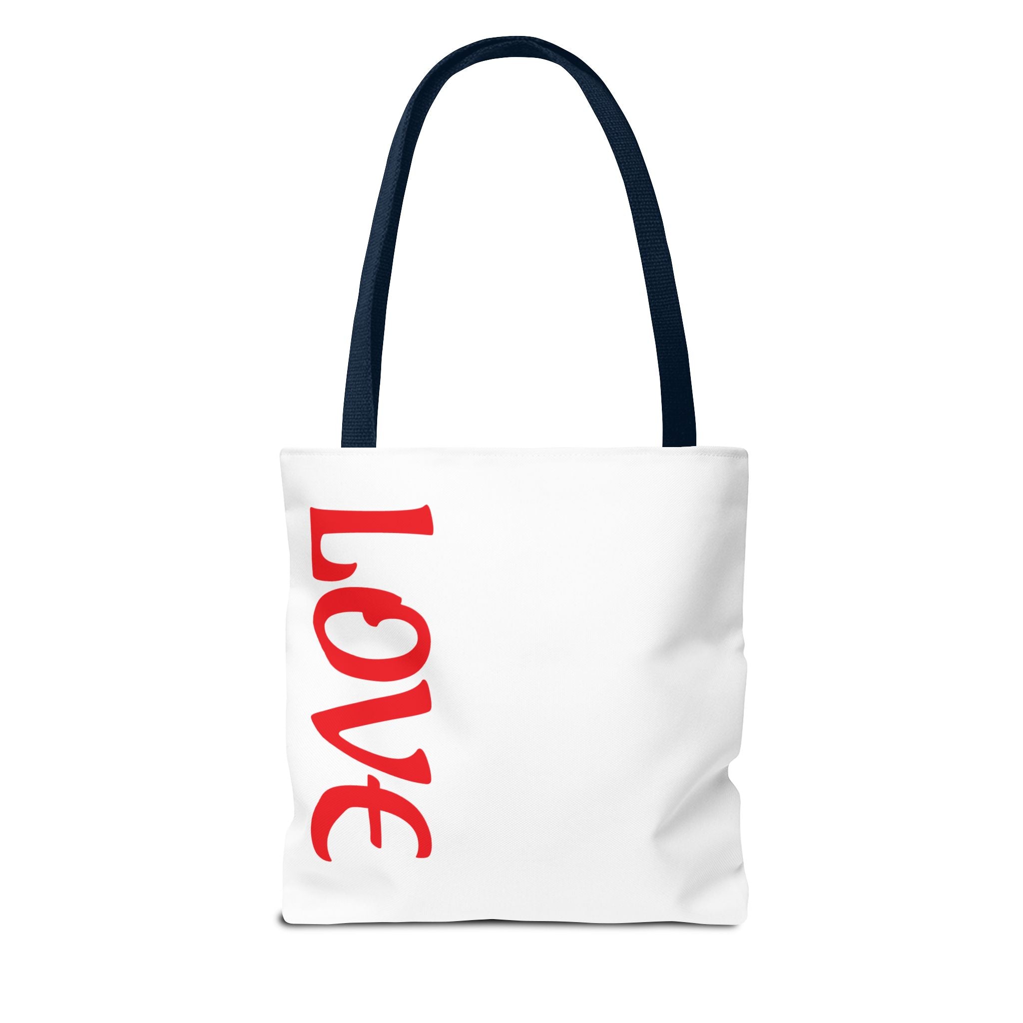LOVE Vertical Red Tote Bag – Romantic Valentine’s Day Canvas Tote