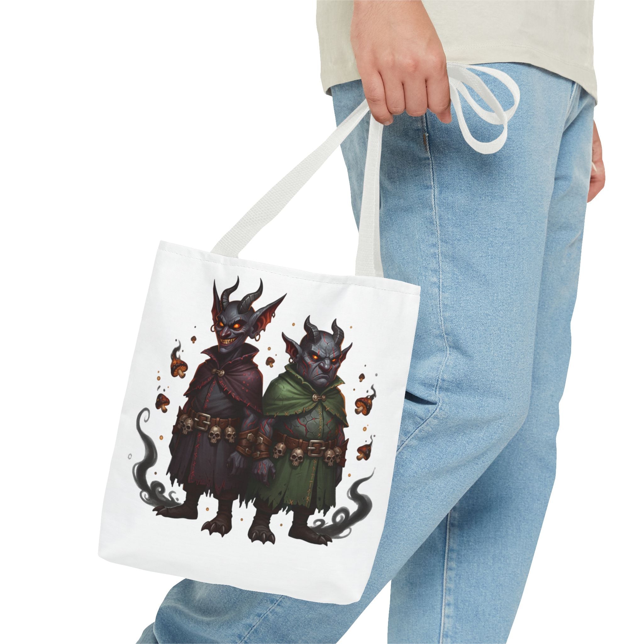 Tote Bag — Cute Dark Demon Duo Illustration Tote