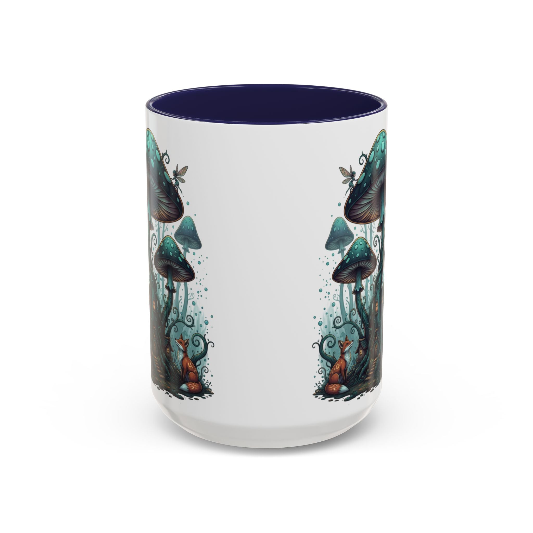 Enchanted Mushroom Cottage Coffee Mug — Fantasy Forest Accent Mug