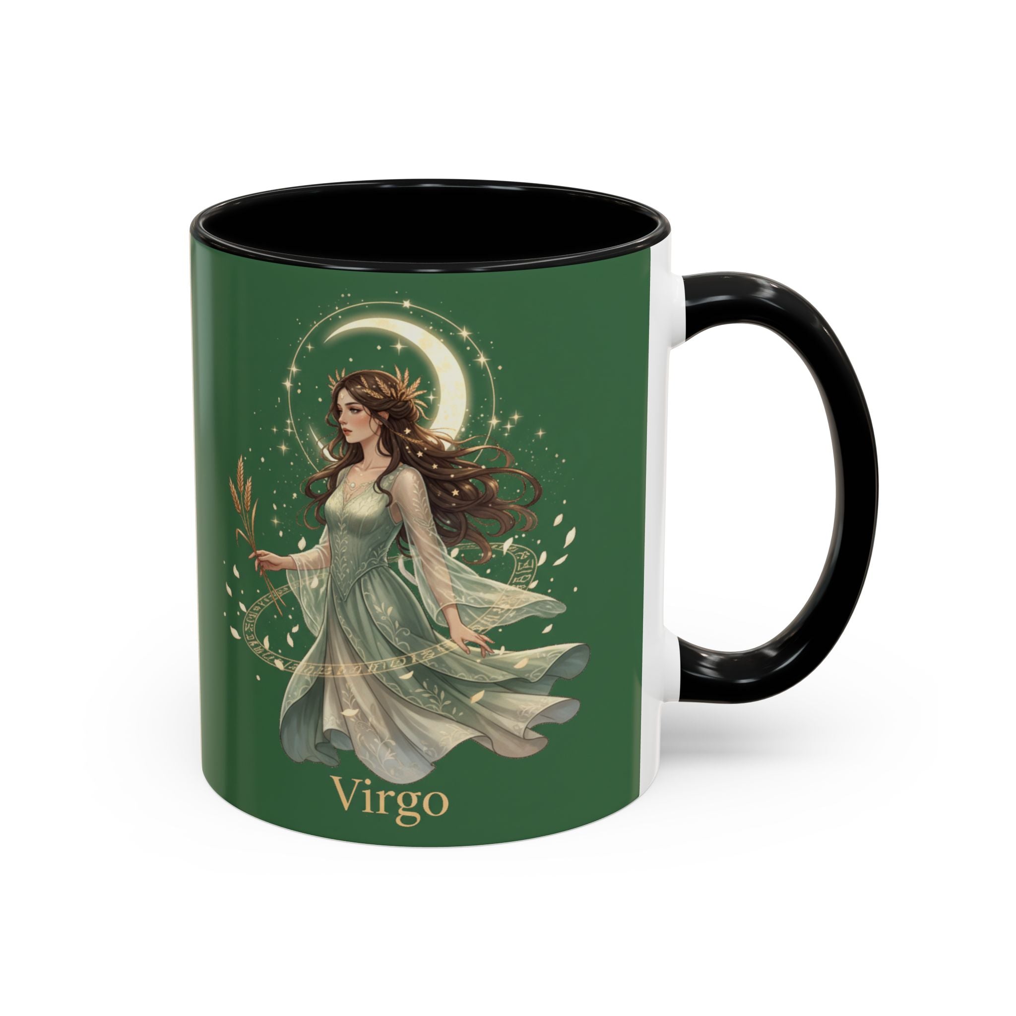 Virgo Zodiac Accent Coffee Mug — Astrological Virgo Gift (11/15oz)
