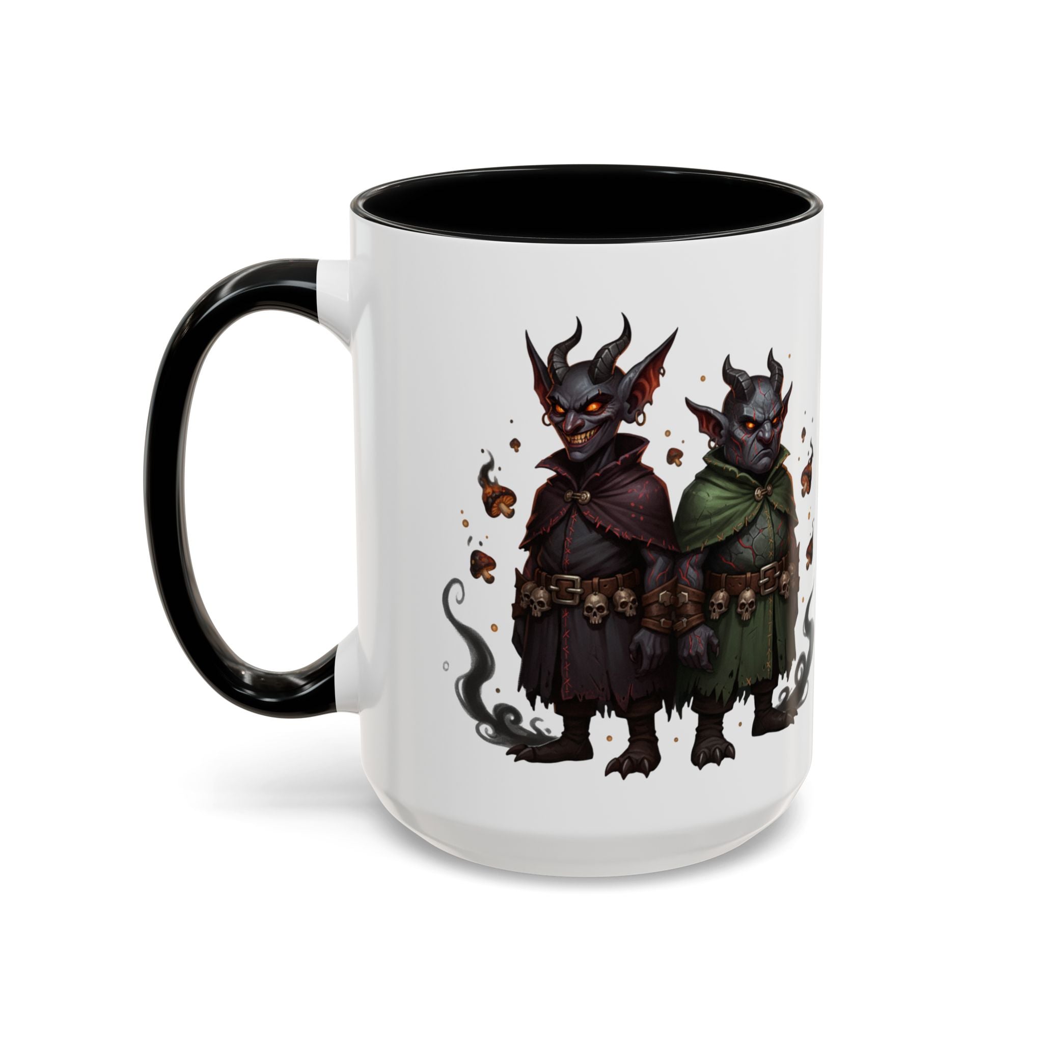 Demon Rogue Duo Coffee Mug – Fantasy RPG Goblin Warlock Design (11/15oz)