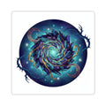 Mystic Crystal Spiral Sticker — Cosmic Blue Kiss-Cut Decal