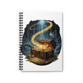 Treasure Chest Spiral Notebook — Fantasy Pirate Gold Journal (Ruled)