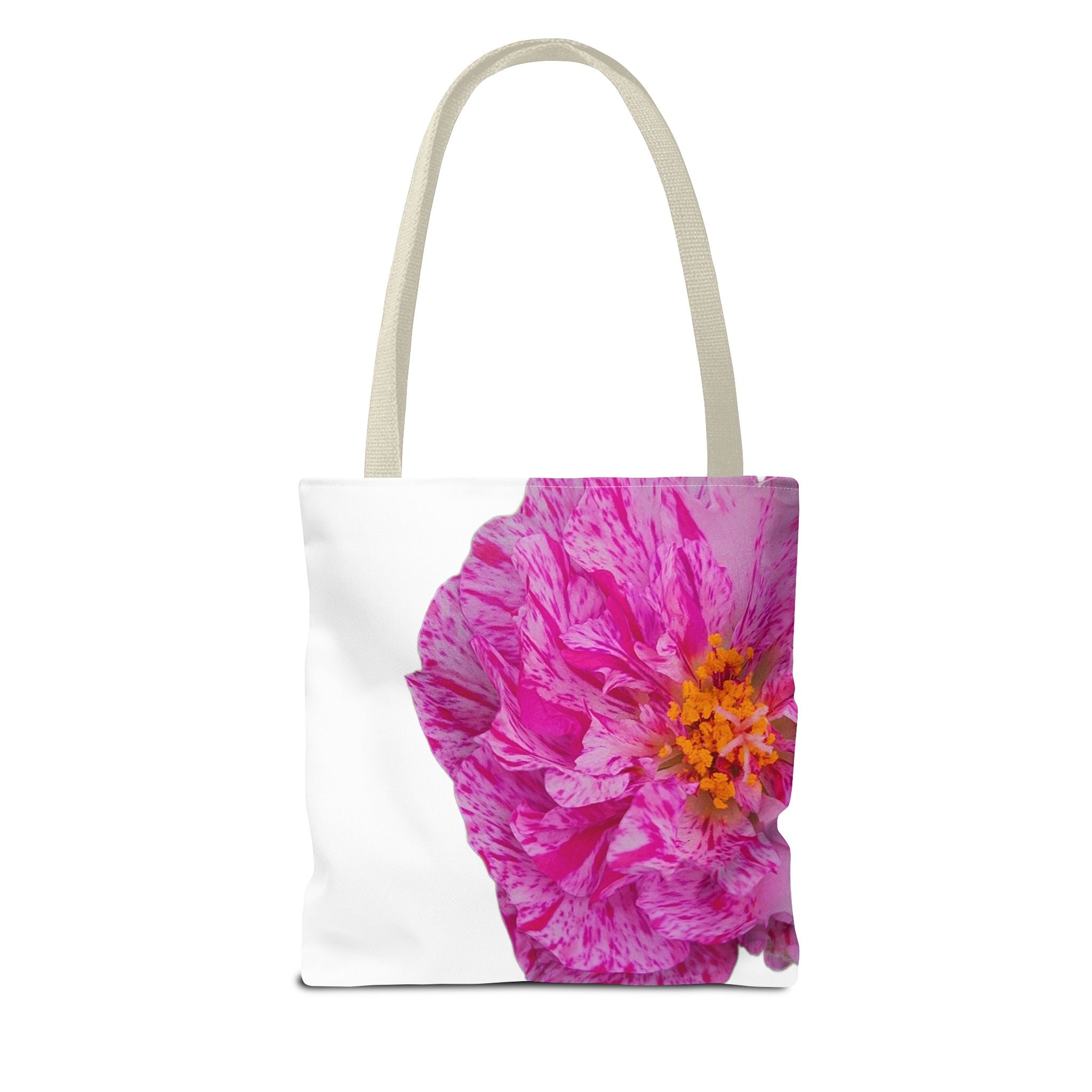Pink Peony Floral Tote Bag — Bright Bloom All-Over Print