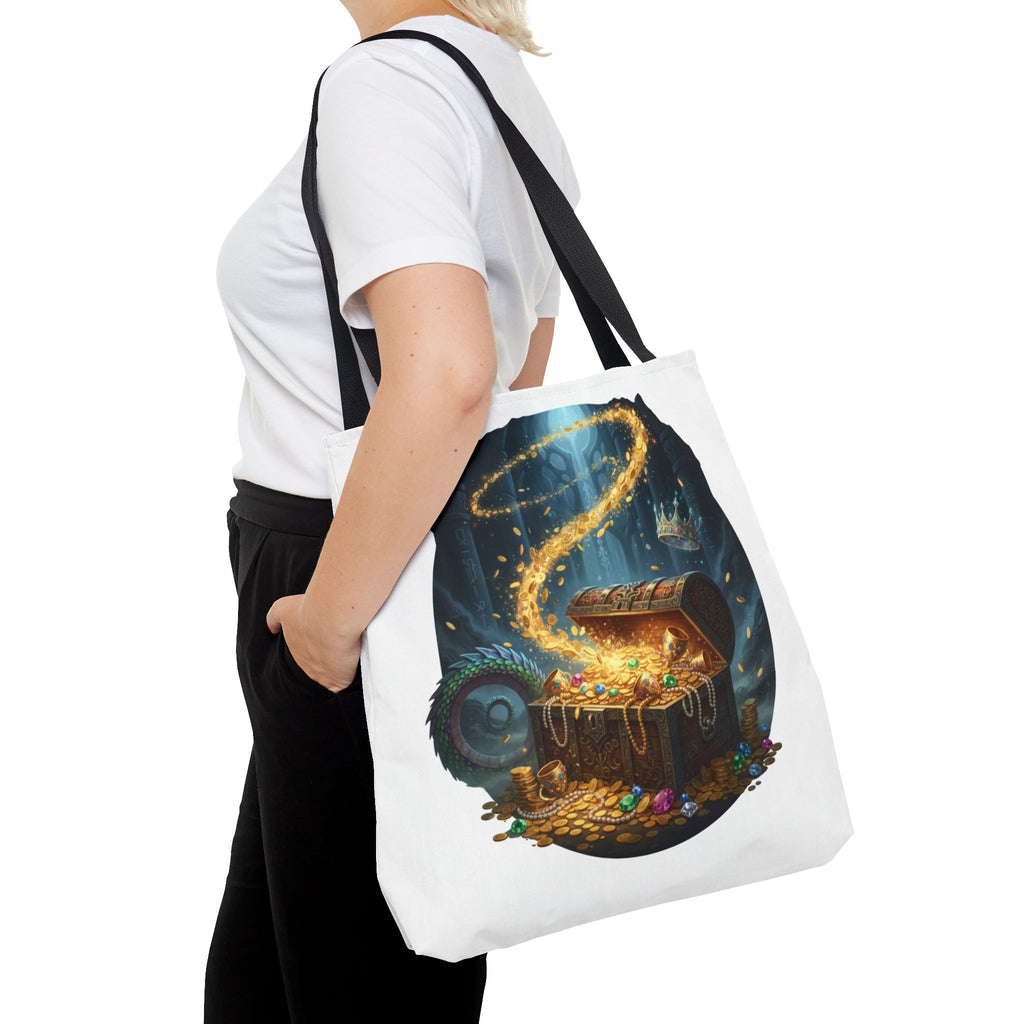 Magic Treasure Chest Tote Bag — Fantasy Pirate Gold Illustration Tote