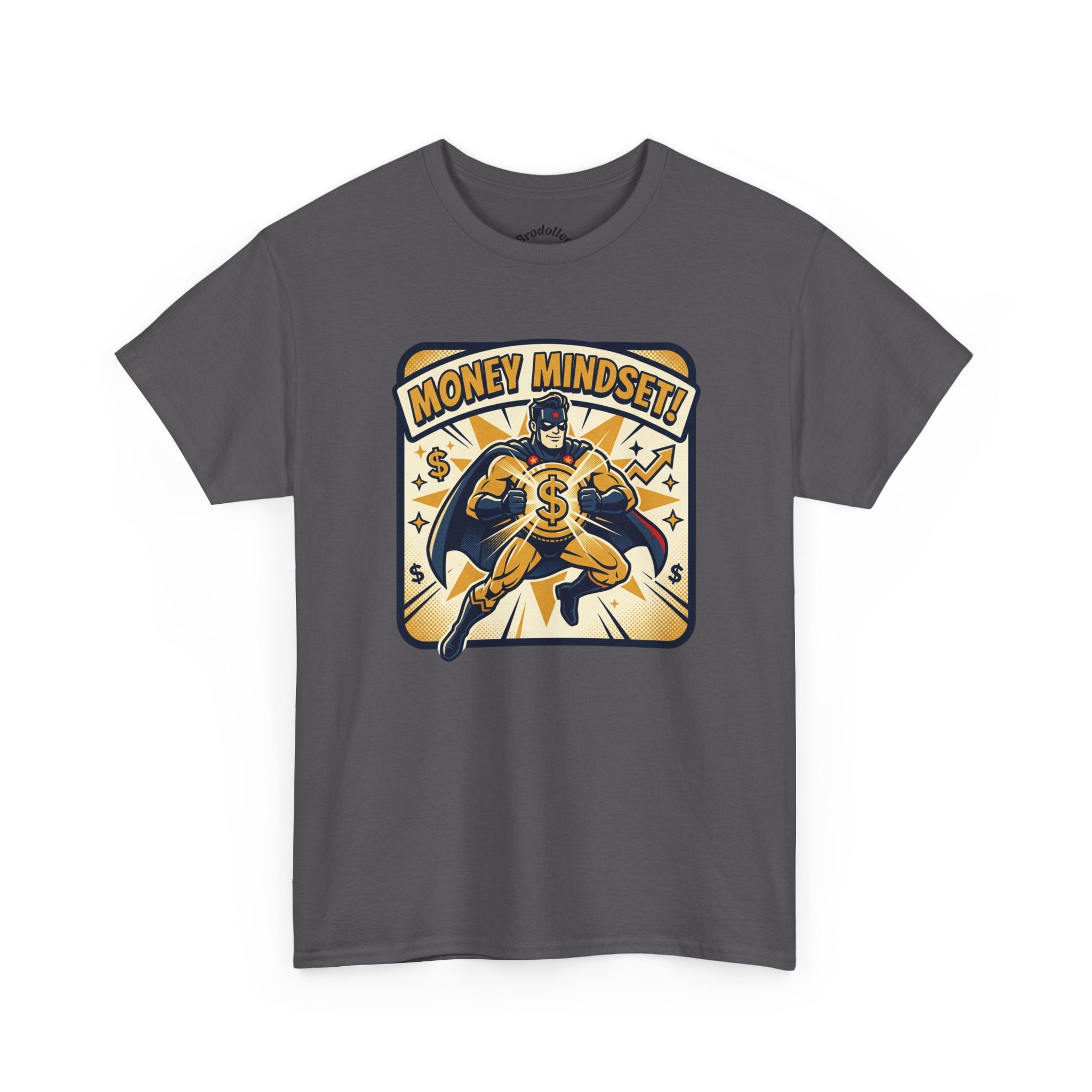 Money Mindset Tee — Retro Superhero Cash Graphic T-Shirt