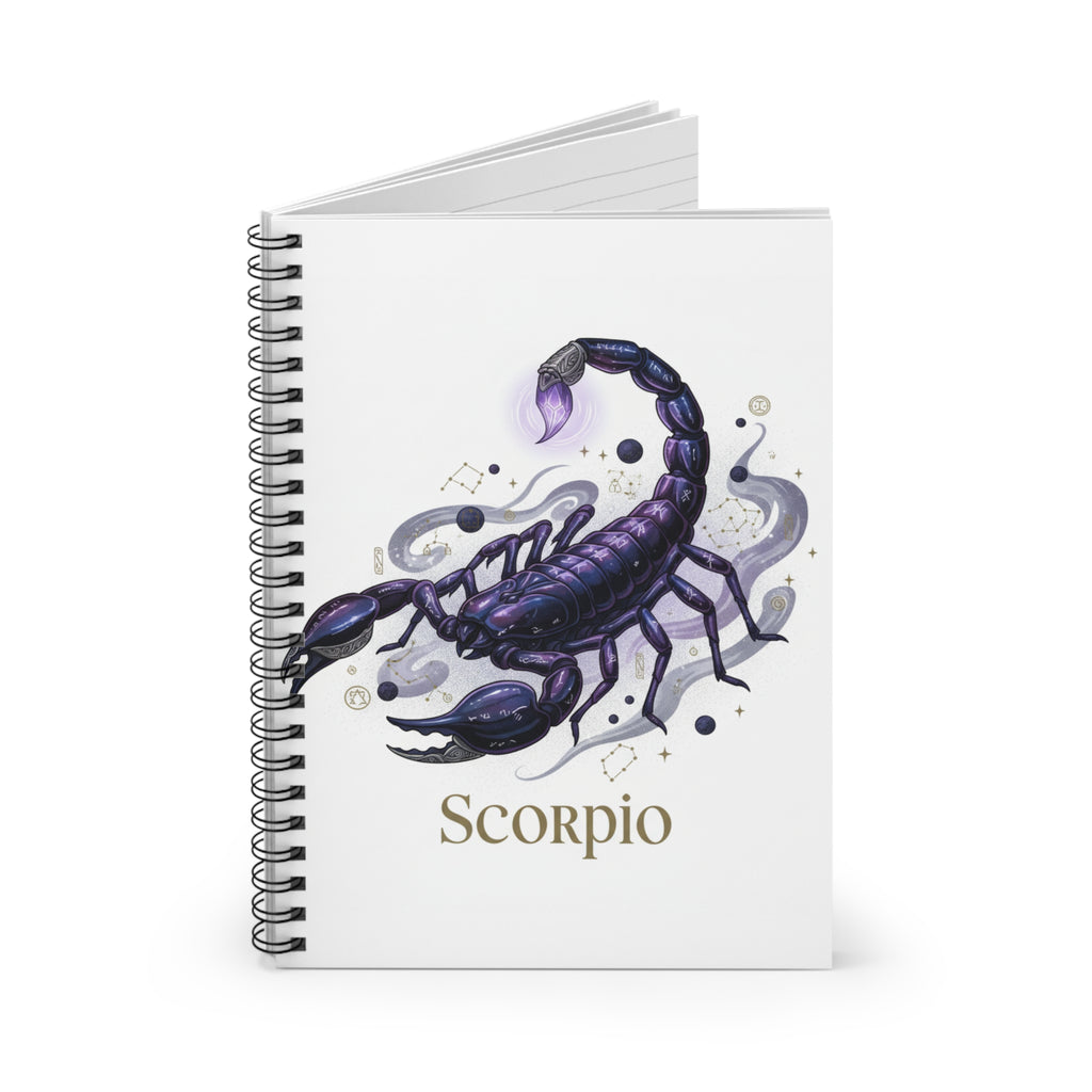 Scorpio Spiral Notebook — Zodiac Scorpion Ruled Journal for Astrology Fans