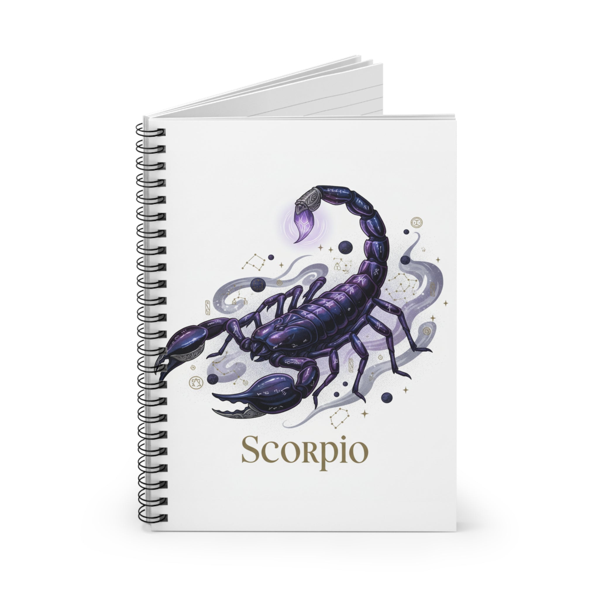 Scorpio Spiral Notebook — Zodiac Scorpion Ruled Journal for Astrology Fans