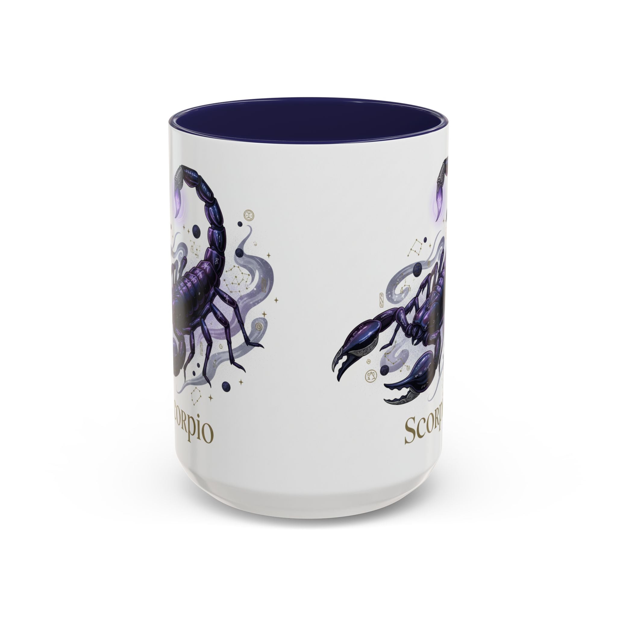 Scorpio Zodiac Coffee Mug — Purple Scorpion Accent Mug (11/15oz)
