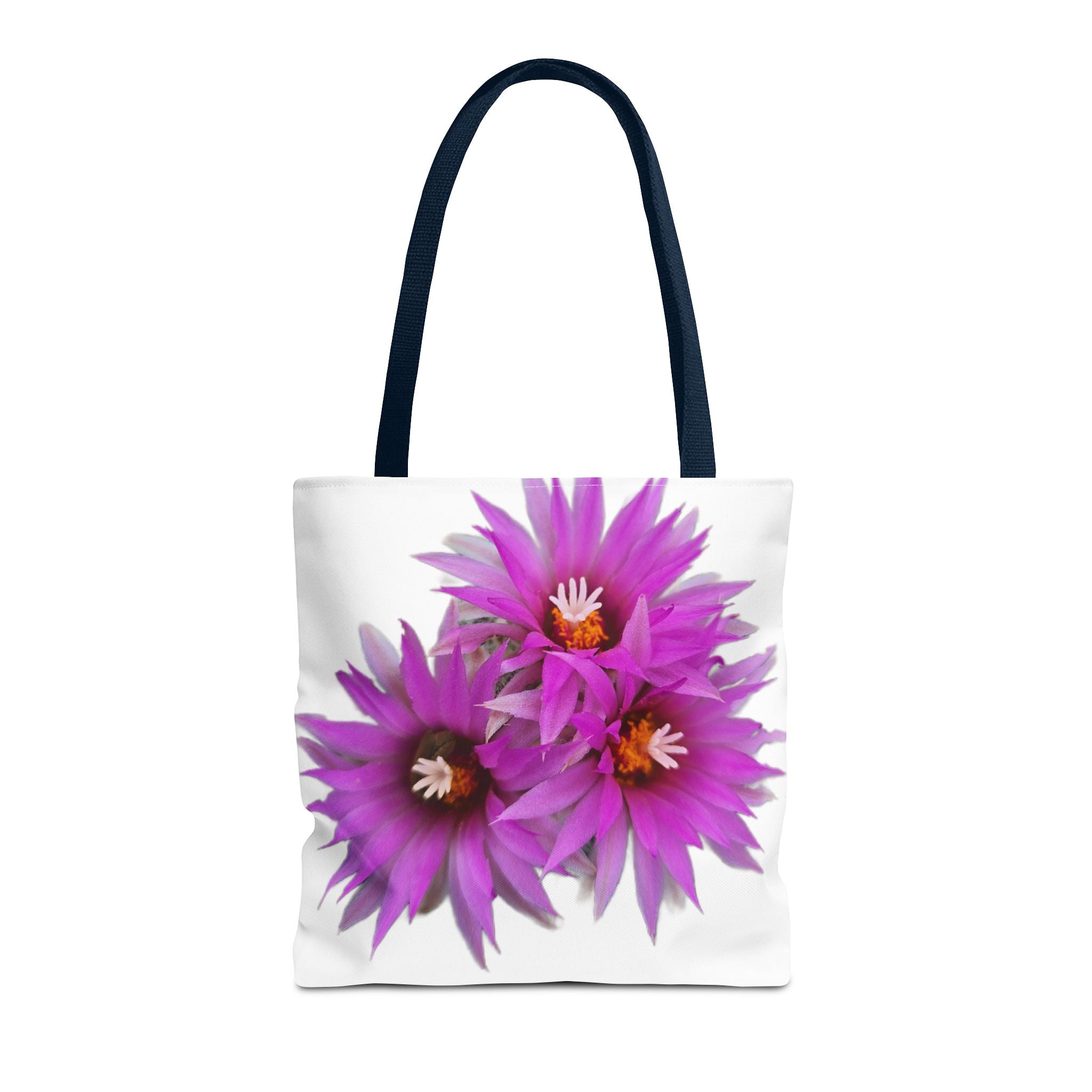 Pink Cactus Flower Tote Bag — Vibrant Desert Floral All-Over Print Tote