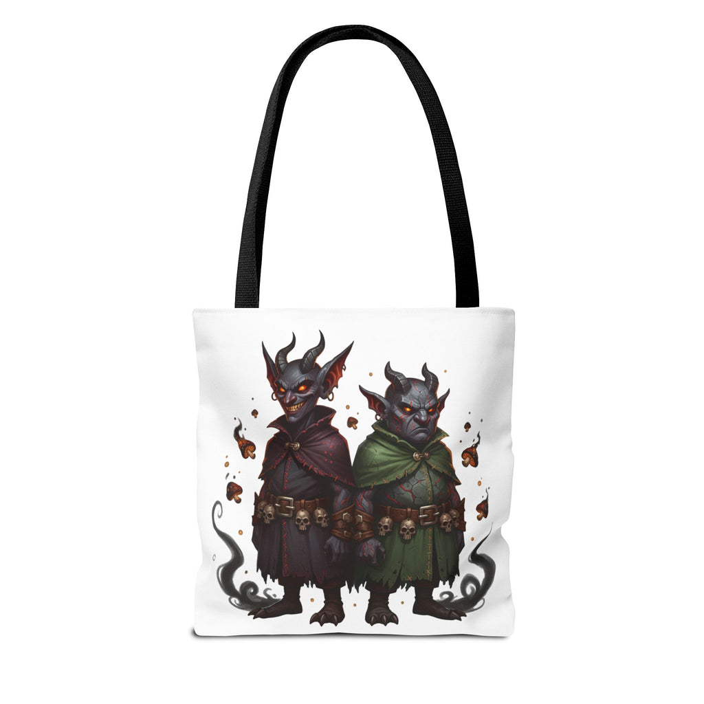 Tote Bag — Cute Dark Demon Duo Illustration Tote