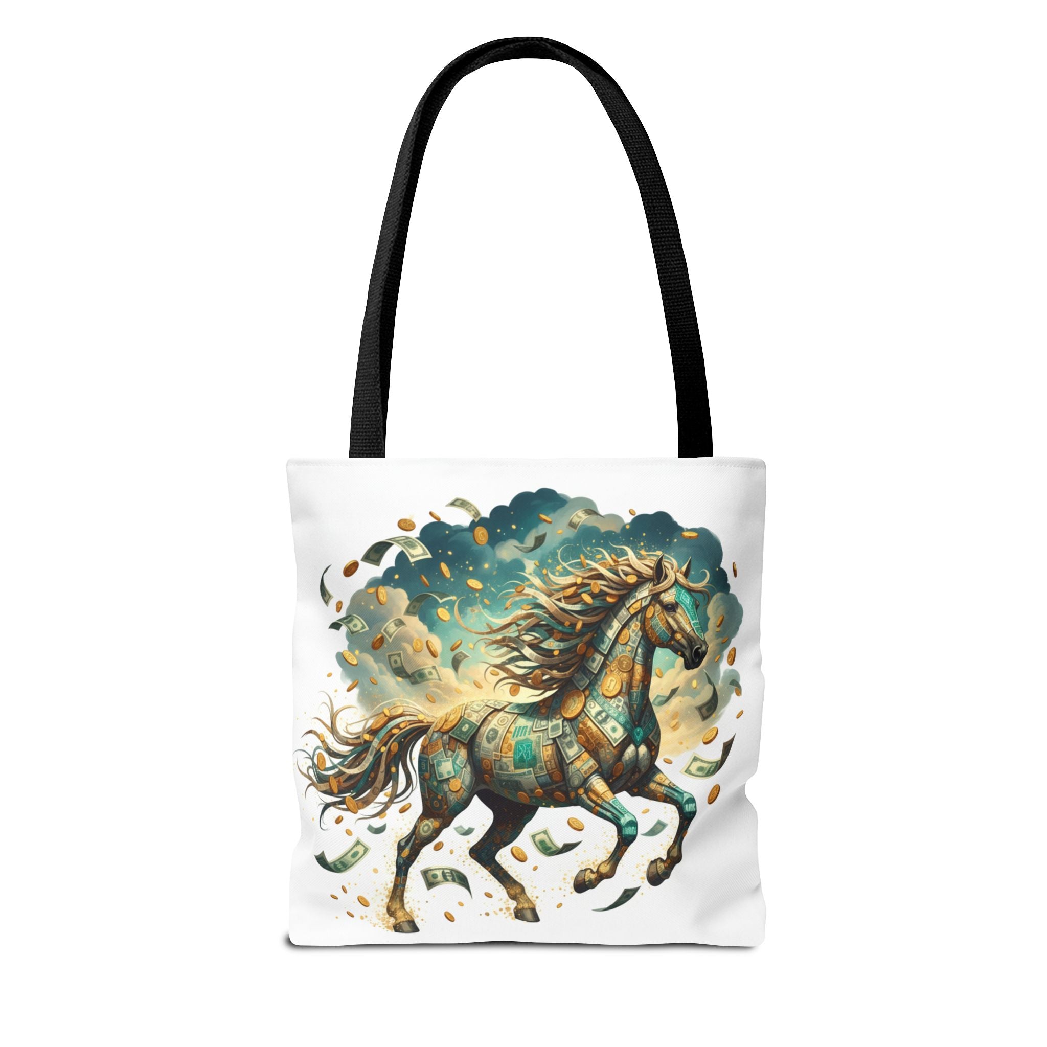 Running Horse Art Tote Bag — Boho Celestial Horse Print