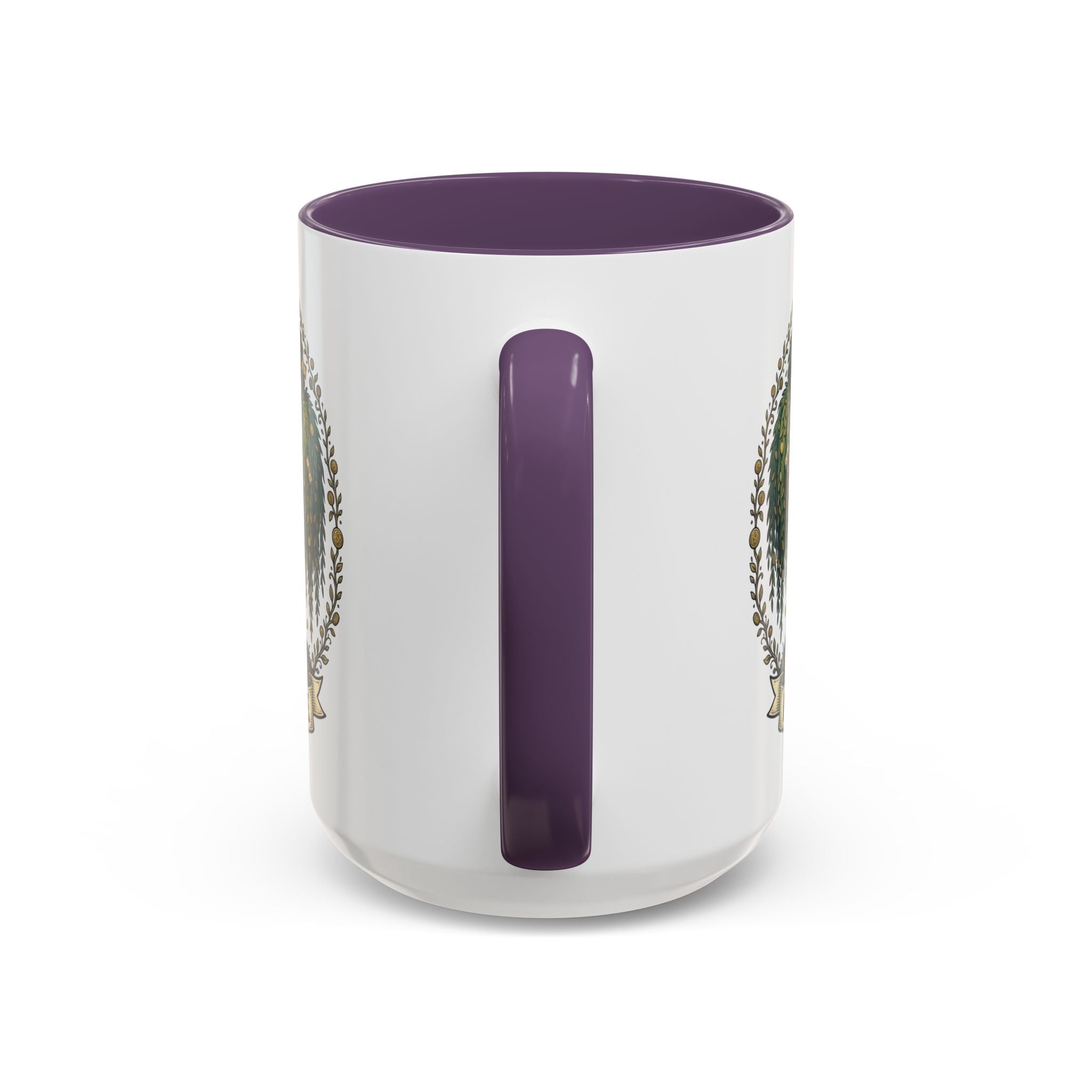 Money Tree Accent Coffee Mug — Inspirational 11/15oz Ceramic Mug with "Money Tree" Design