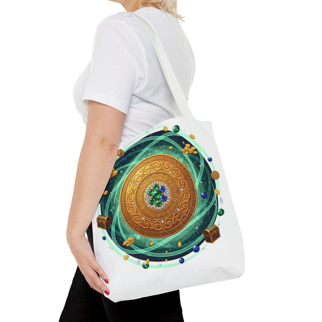 Tote Bag — Celtic Gold Shield Mandala Print Tote