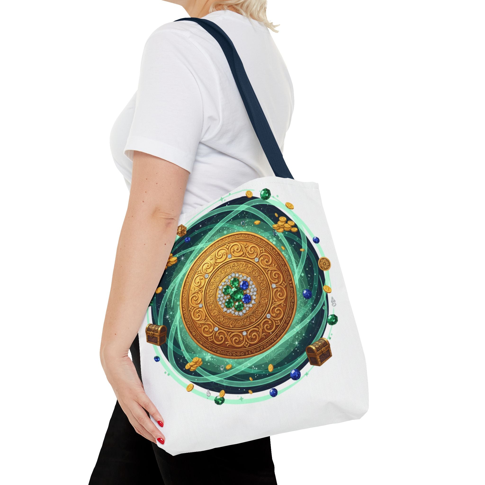 Tote Bag — Celtic Gold Shield Mandala Print Tote