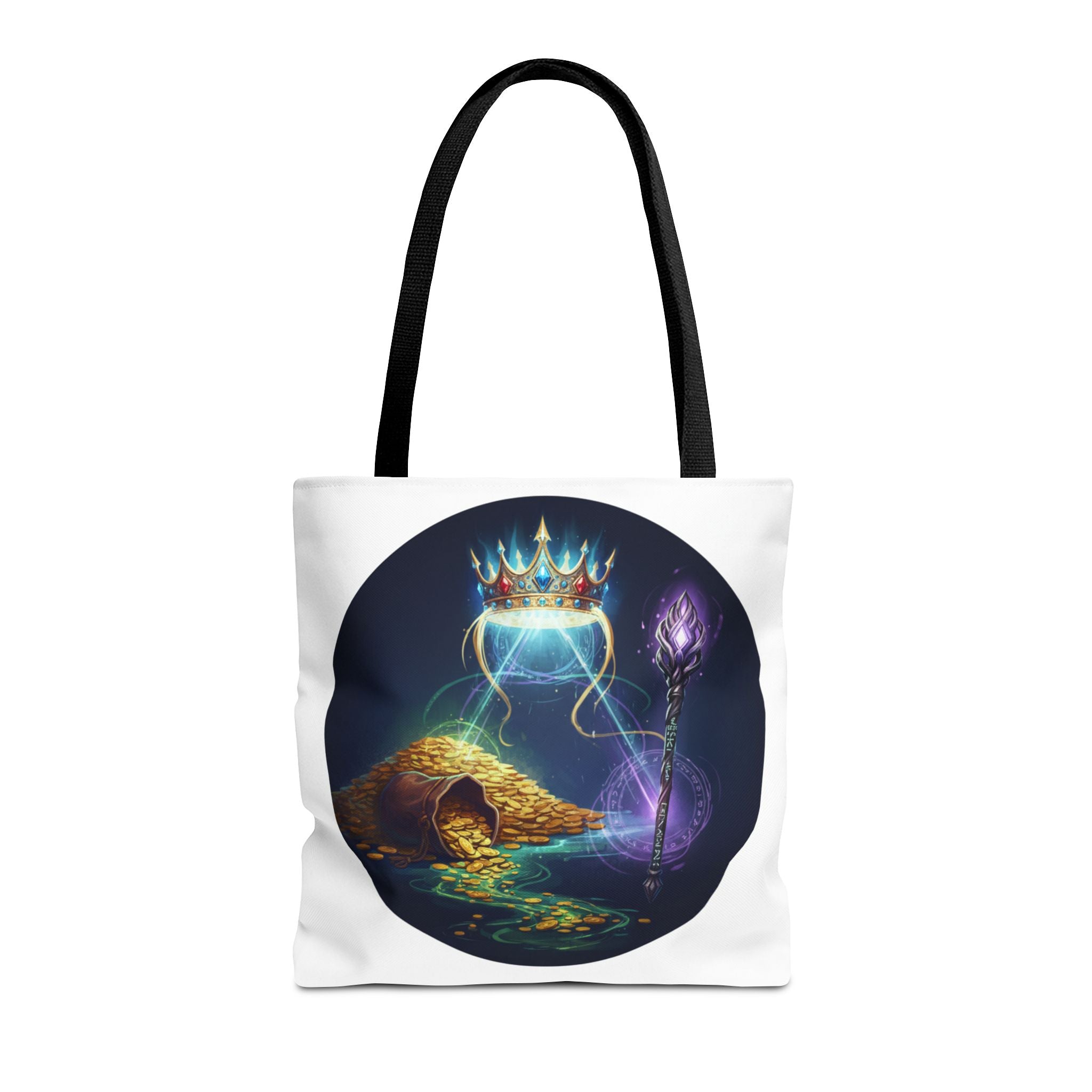 Mystic Crown & Treasure Tote Bag — Fantasy Magic Art Tote