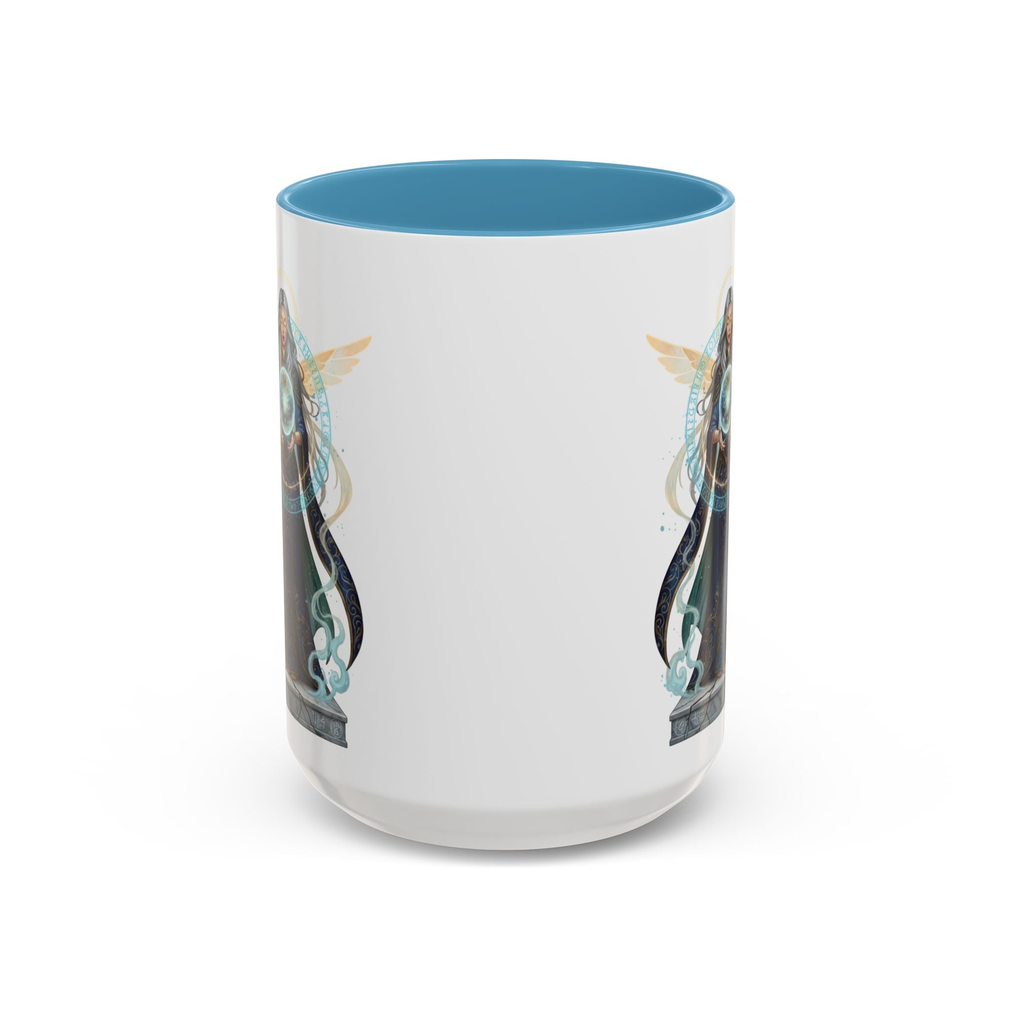 Mystic Oracle Coffee Mug — Woman with Crystal Ball Accent Mug