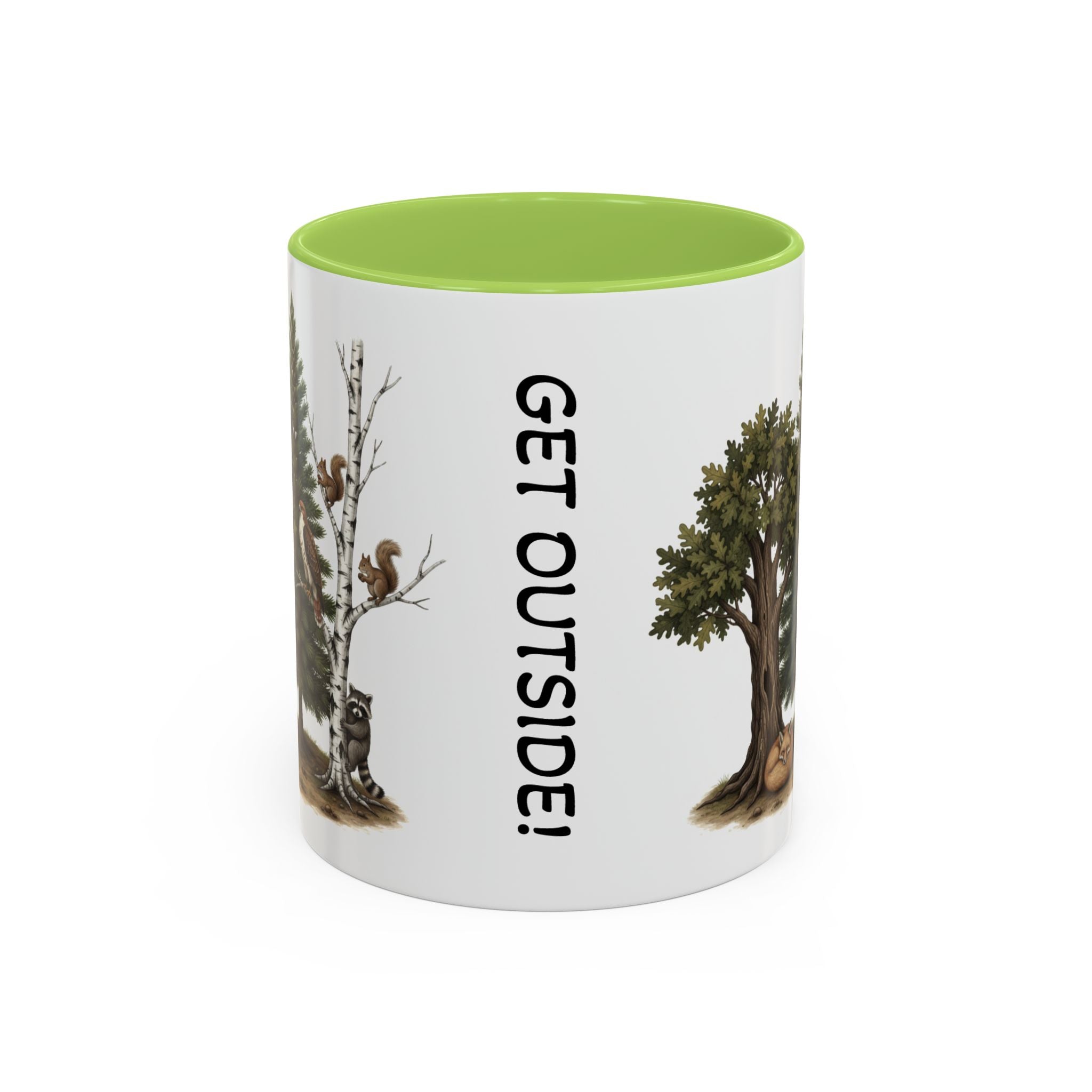 Get Outside! Nature Coffee Mug — Woodland Animals Accent Mug