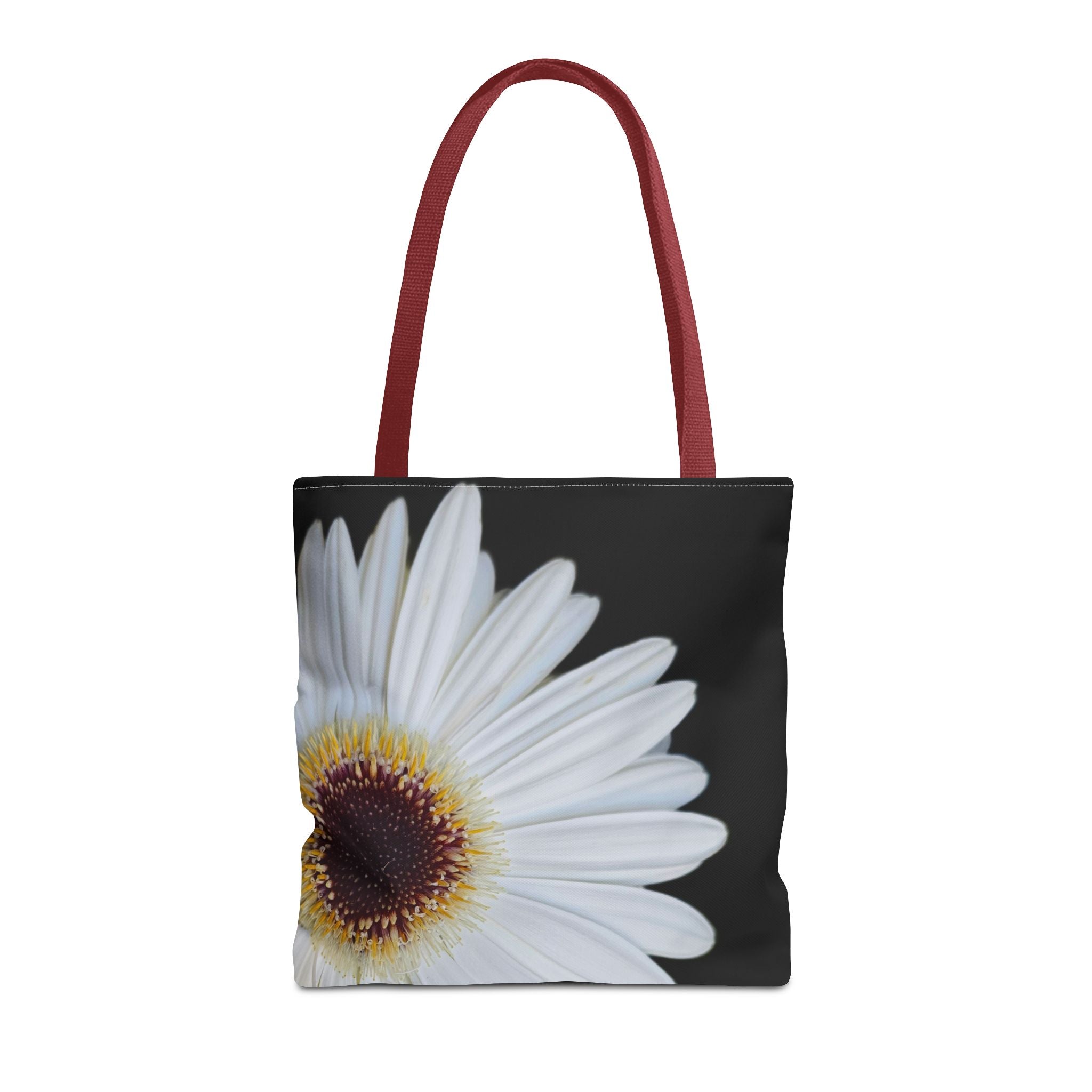 Daisy Corner Tote Bag — White Floral AOP Shopper