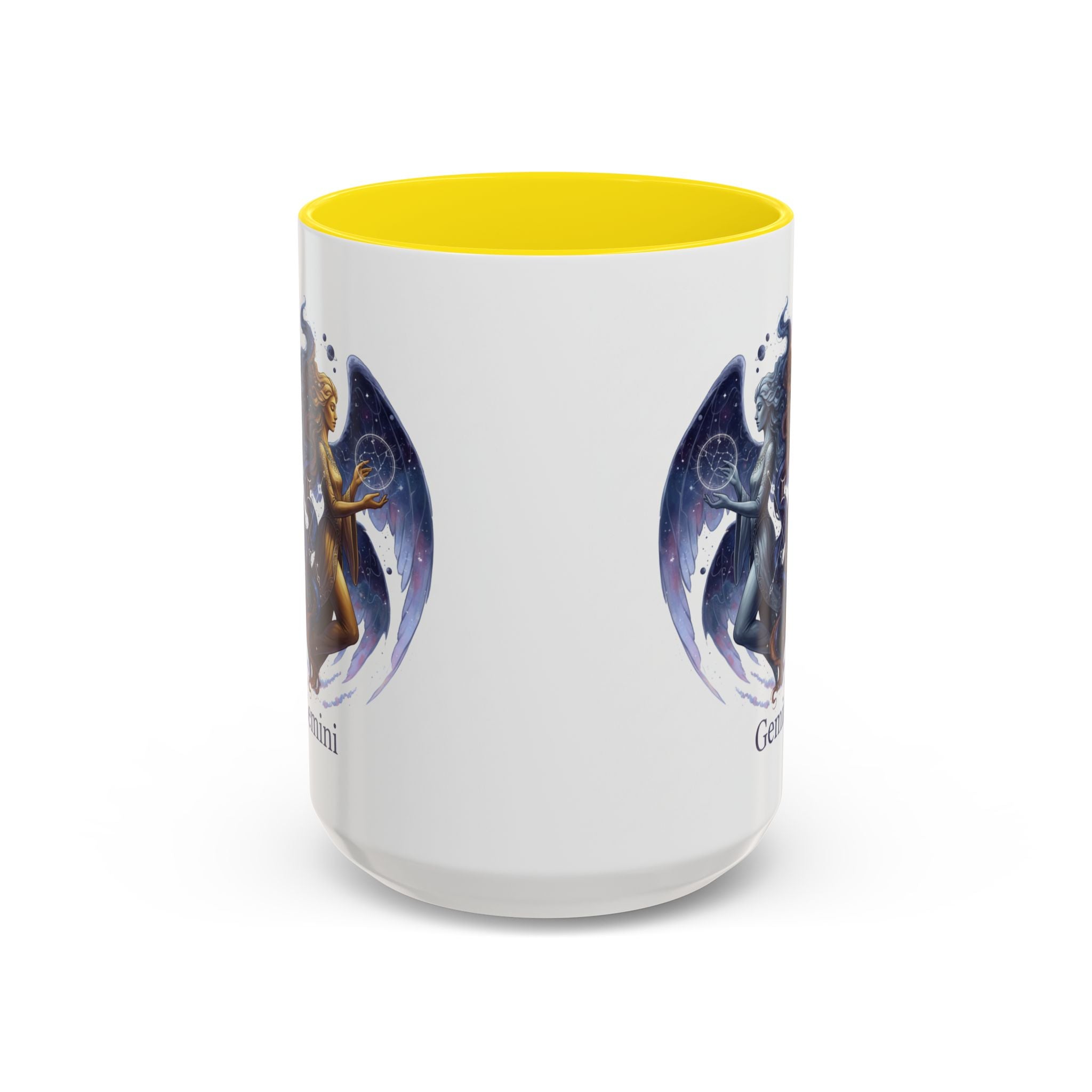 Gemini Zodiac Coffee Mug — Twin Stars Astrology Accent Mug (11/15oz)