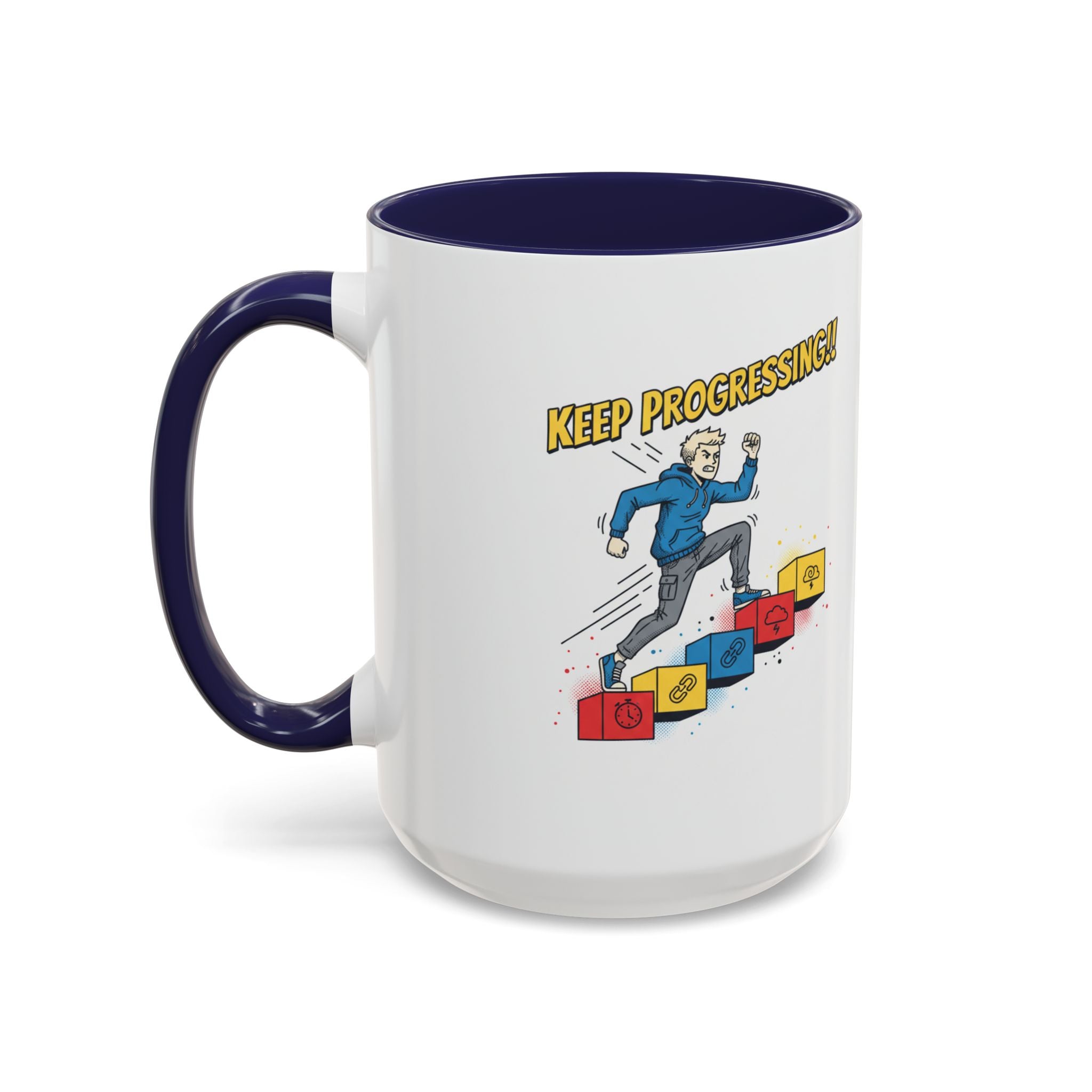 Keep Progressing Coffee Mug — Motivational Accent Mug (11/15oz)