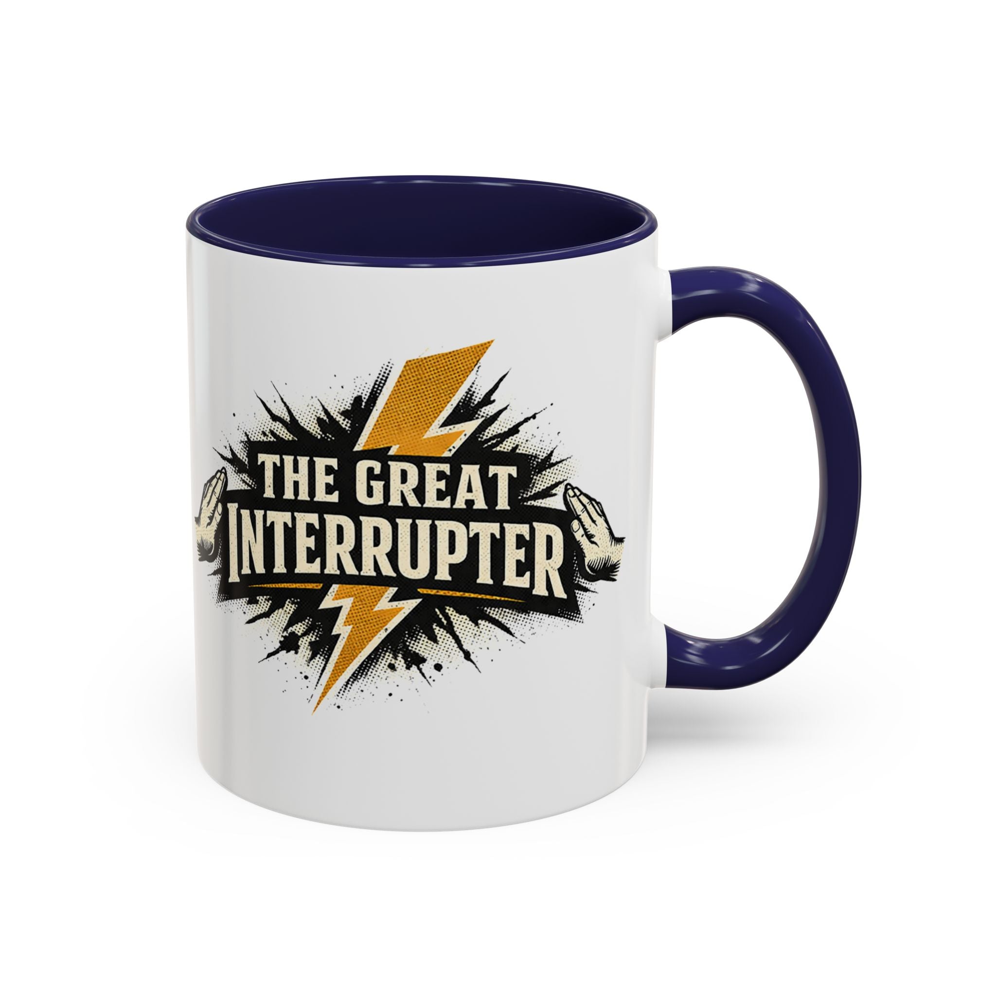 The Great Interrupter Coffee Mug — Funny Lightning Bolt Accent Ceramic Mug