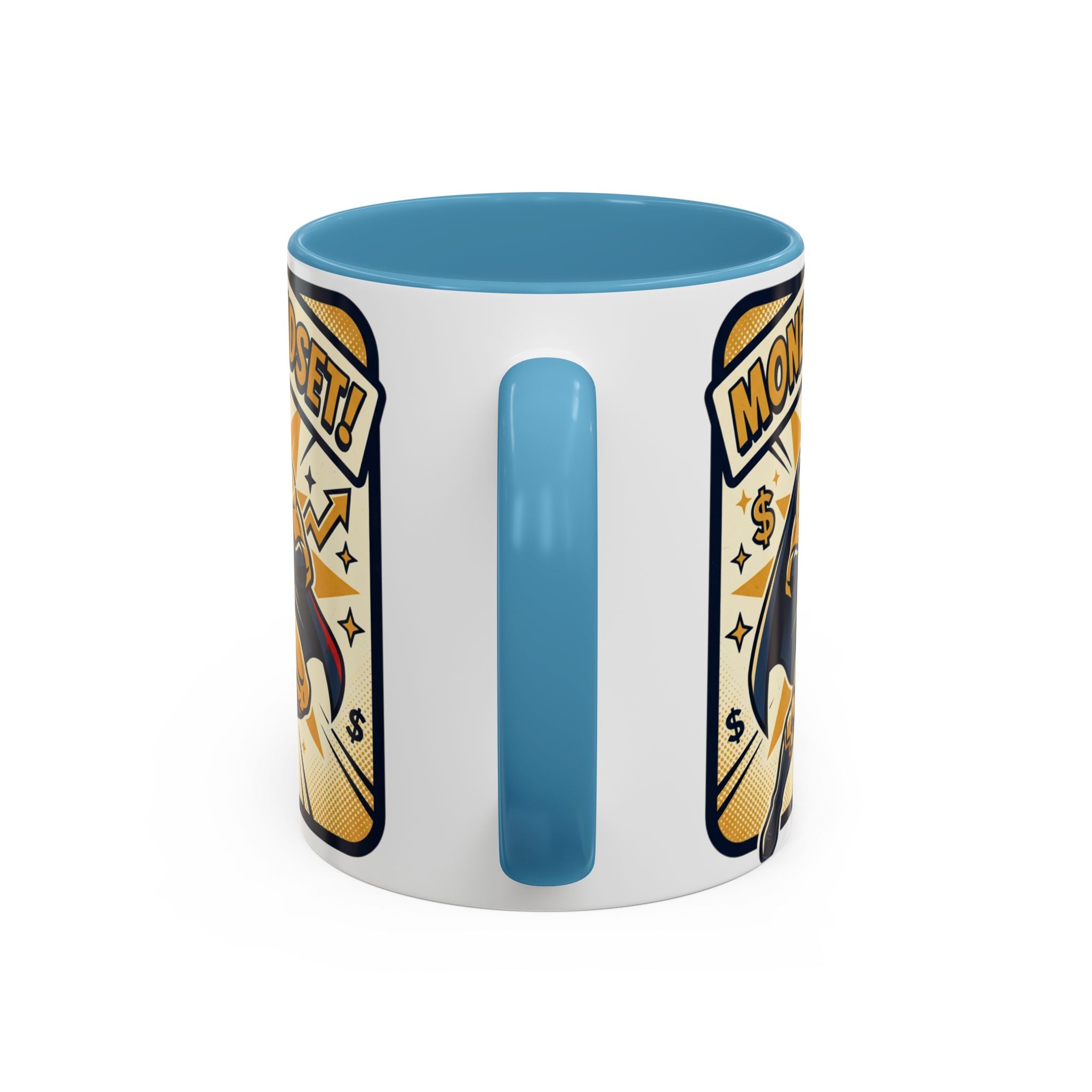 Money Mindset Coffee Mug — Motivational Superhero Design (11/15 oz)