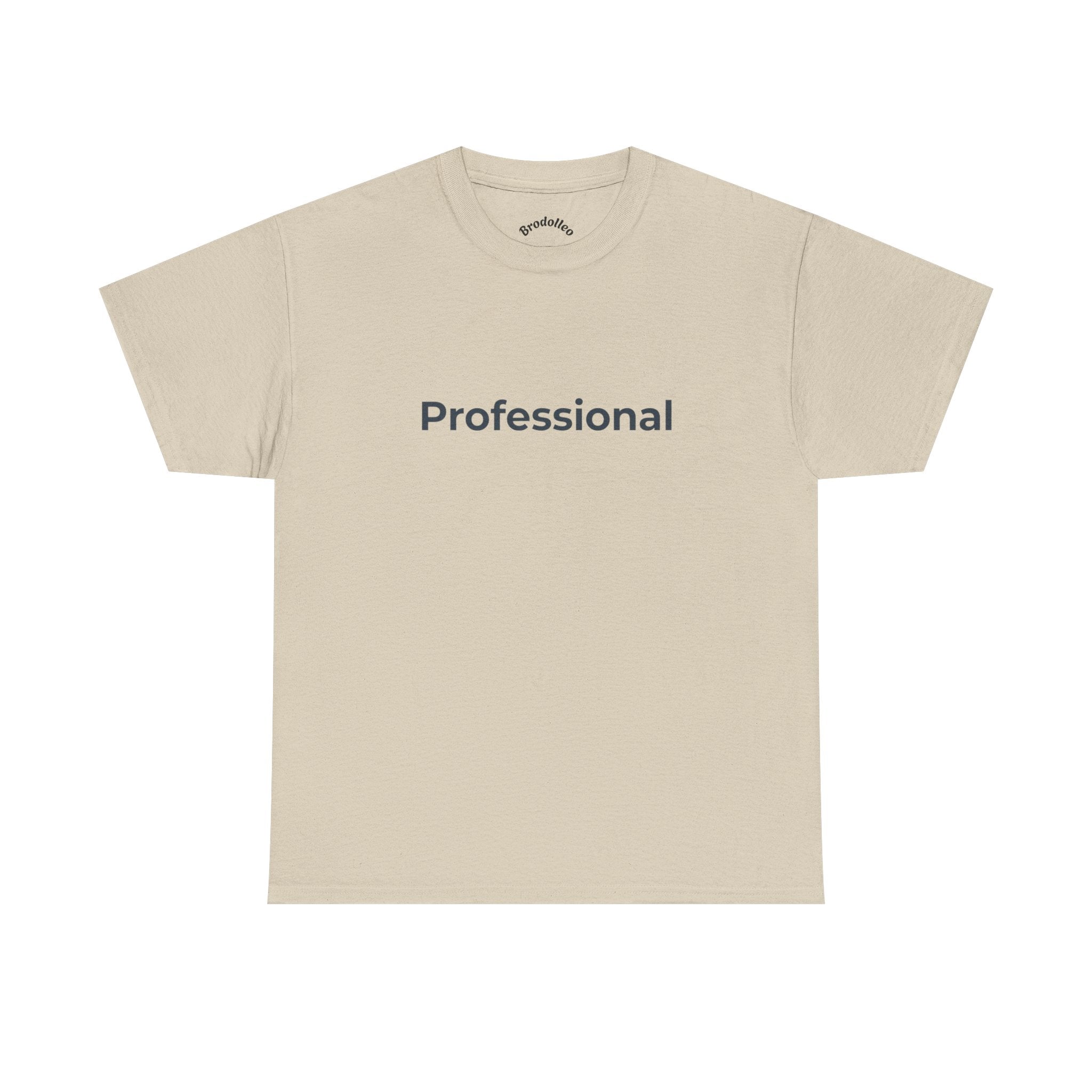 Professional T‑Shirt — Minimalist White Tee with 'Professional' Text