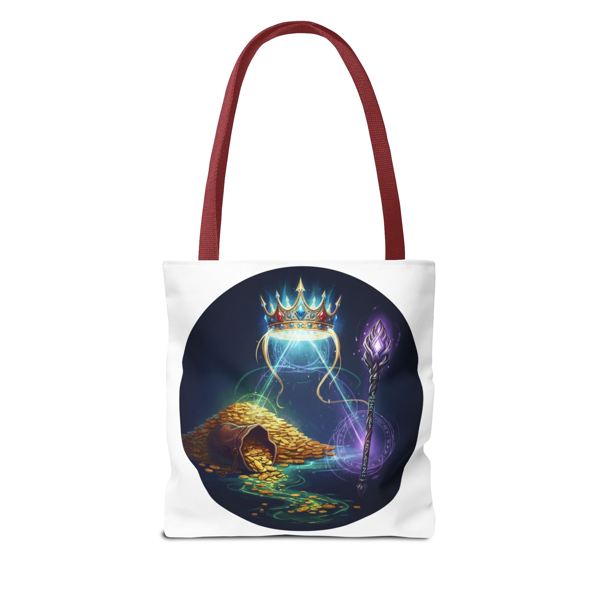 Mystic Crown & Treasure Tote Bag — Fantasy Magic Art Tote