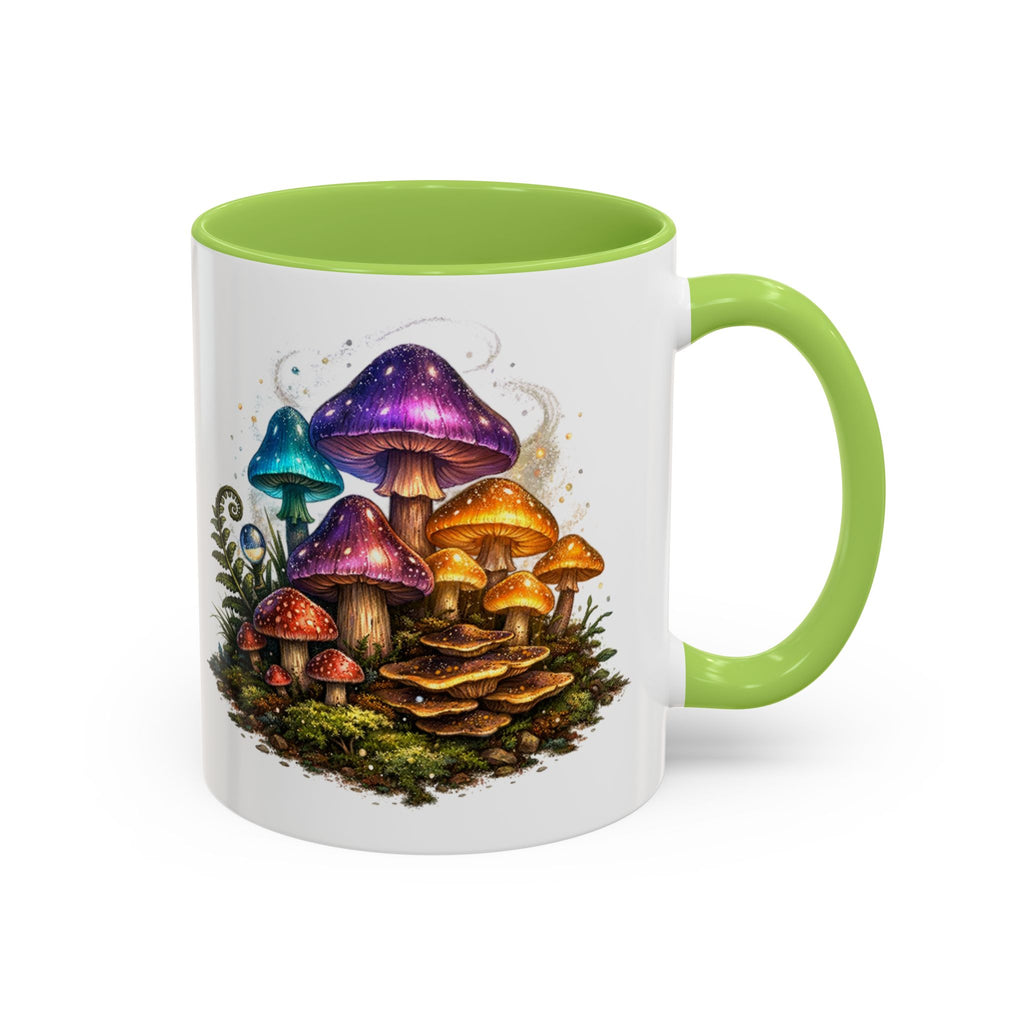 Colorful Fantasy Mushroom Coffee Mug — Accent Ceramic 11/15oz