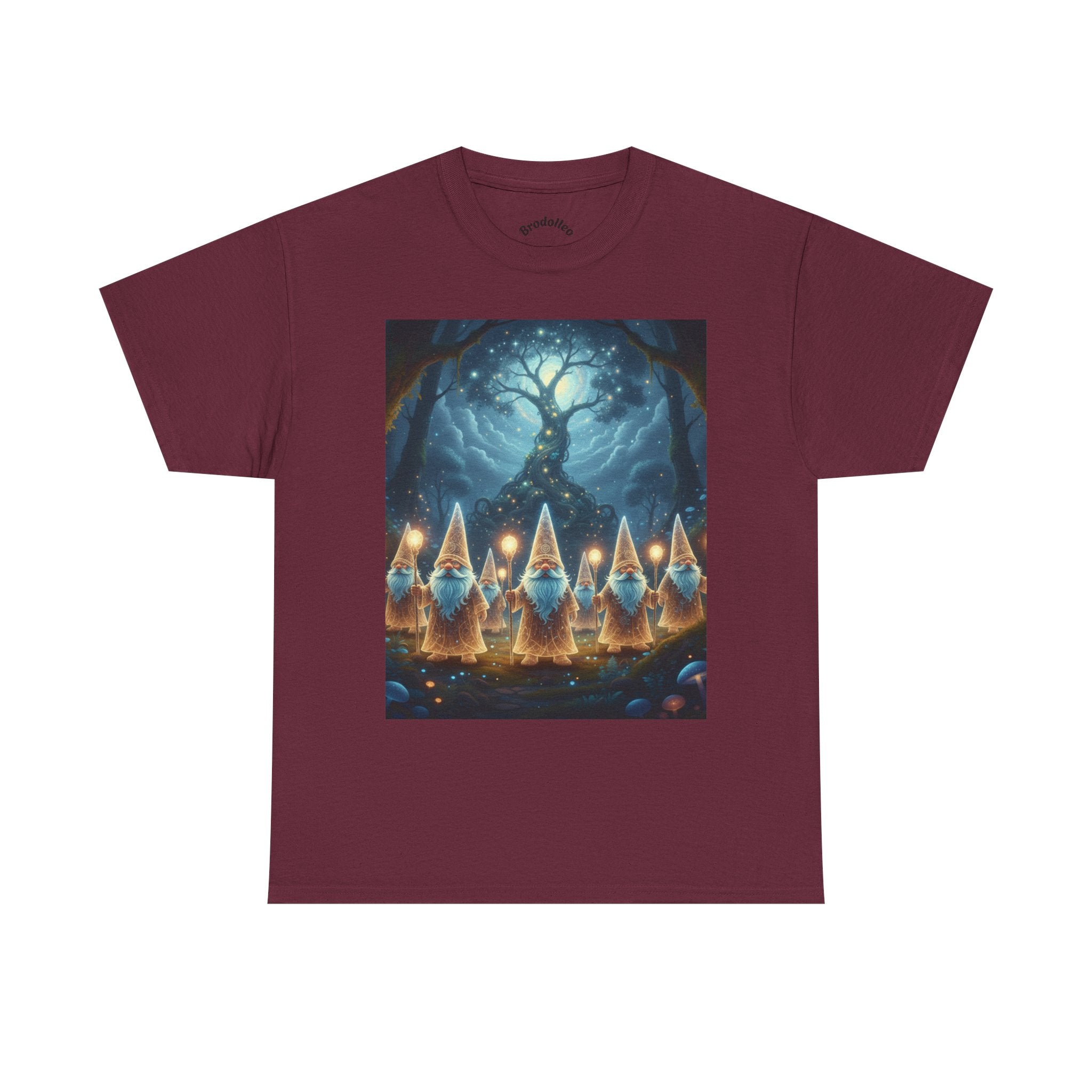Gnome Lanterns Tee — Whimsical Forest Gnomes Nightlight T-Shirt