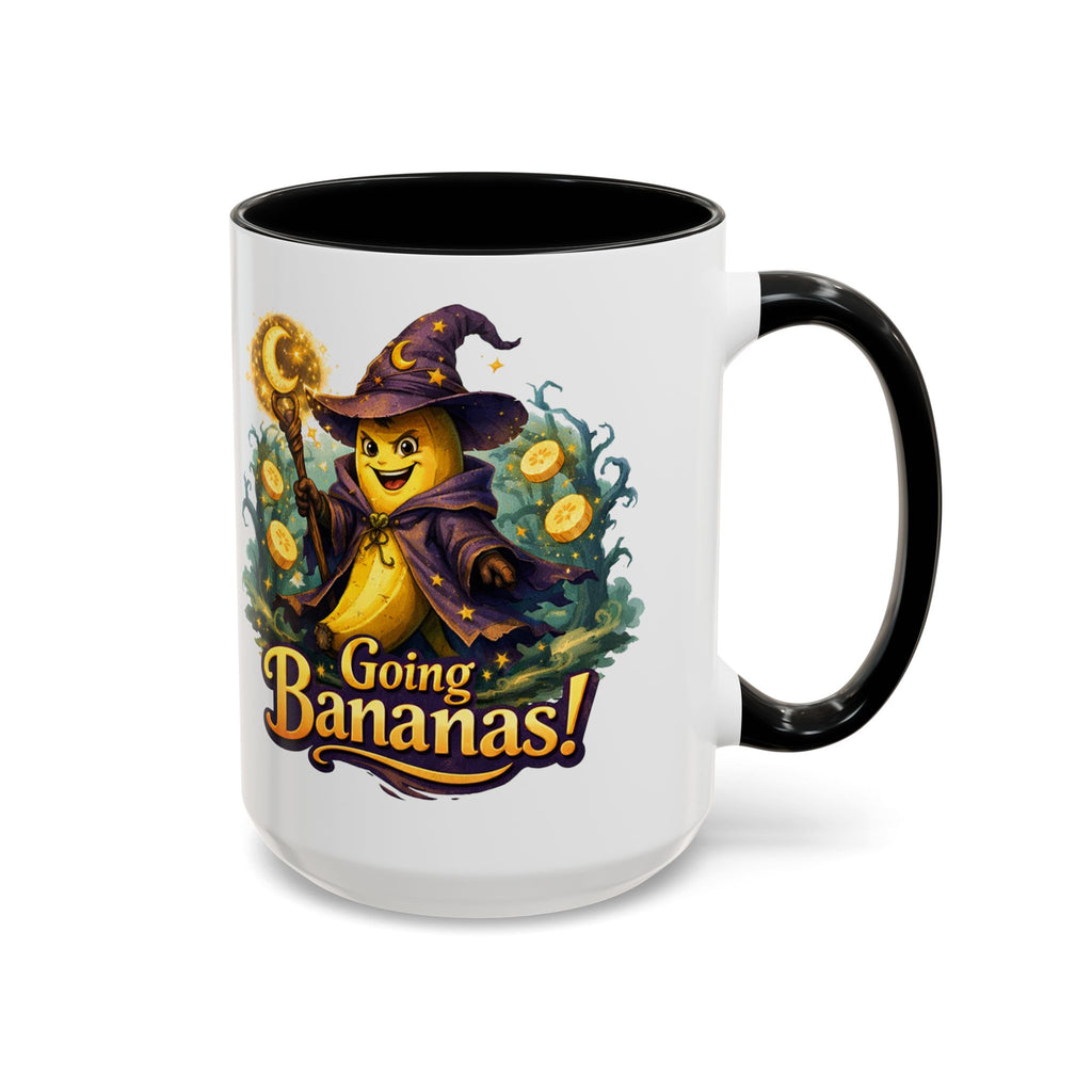 Going Bananas! Witch Banana Accent Coffee Mug — Fun Halloween Coffee Cup (11/15oz)