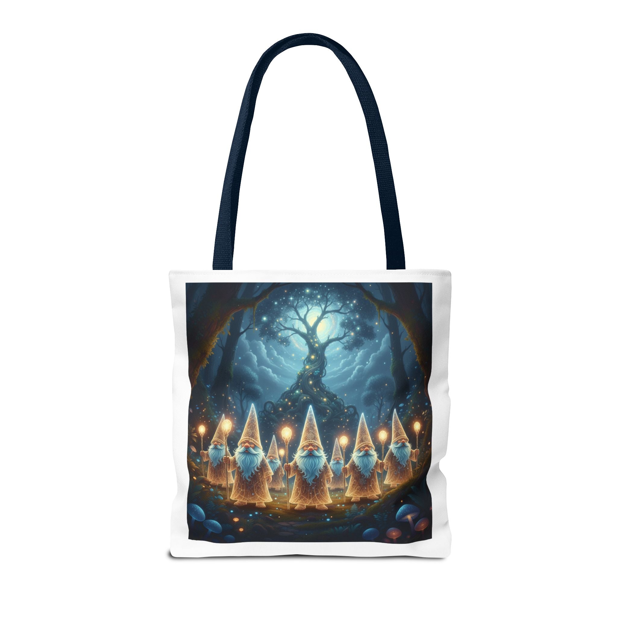 Mystical Gnome Forest Tote Bag — Candlelight Woodland Magic AOP