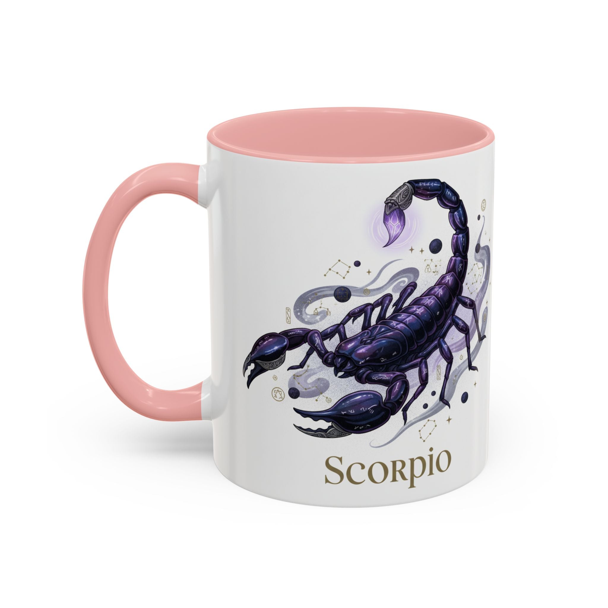Scorpio Zodiac Coffee Mug — Purple Scorpion Accent Mug (11/15oz)