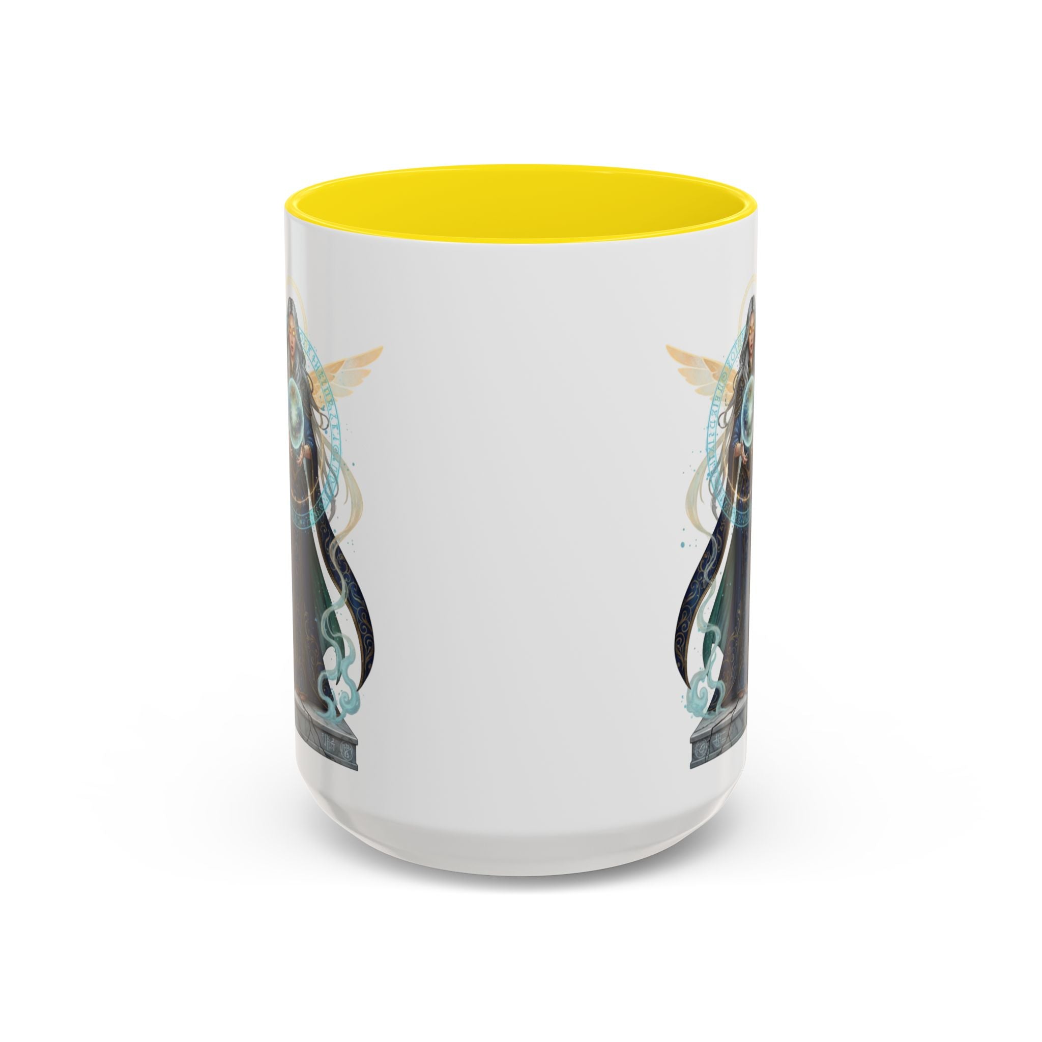 Mystic Oracle Coffee Mug — Woman with Crystal Ball Accent Mug