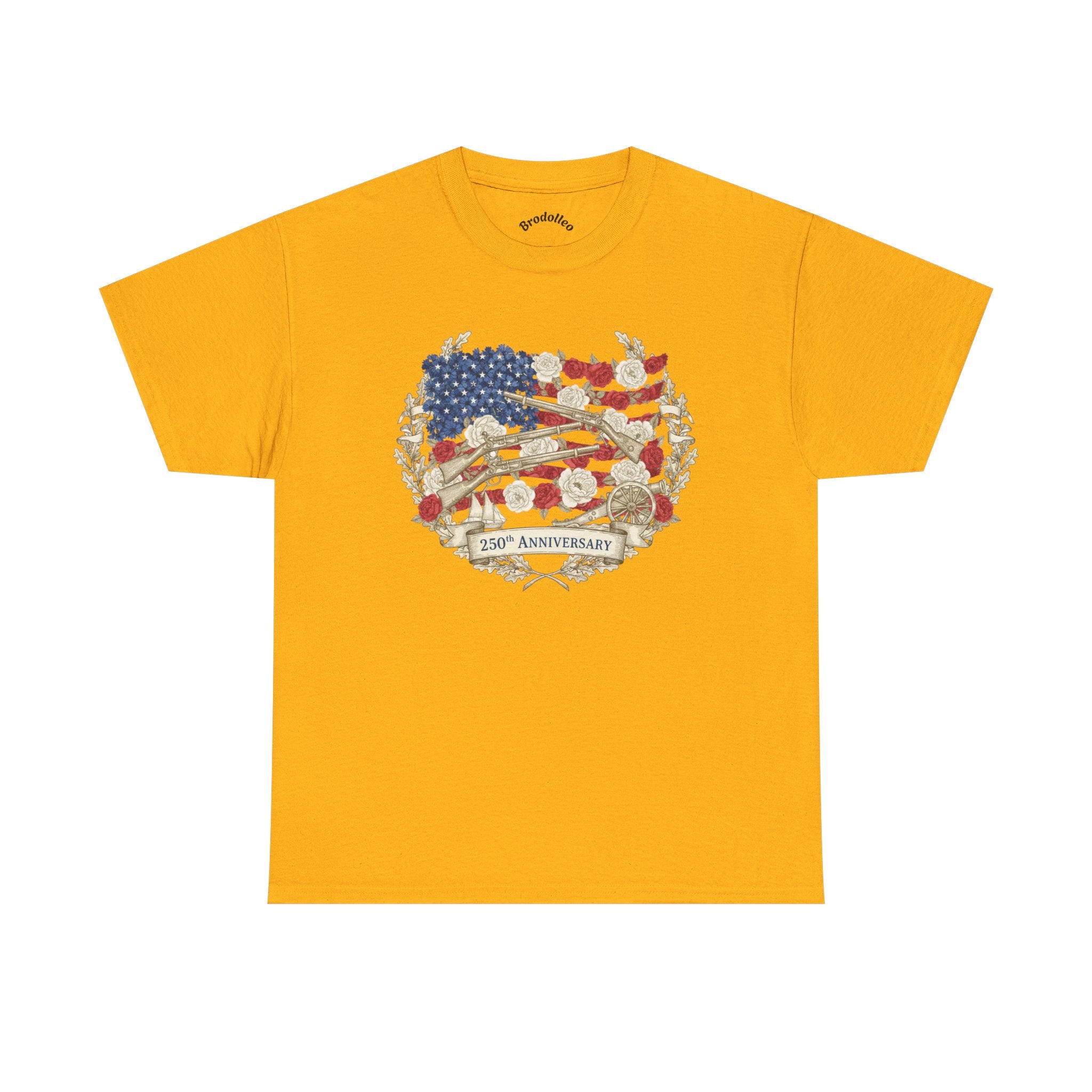 T-Shirt — 13th Anniversary Rustic American Flag Crest Tee ("13th Anniversary")