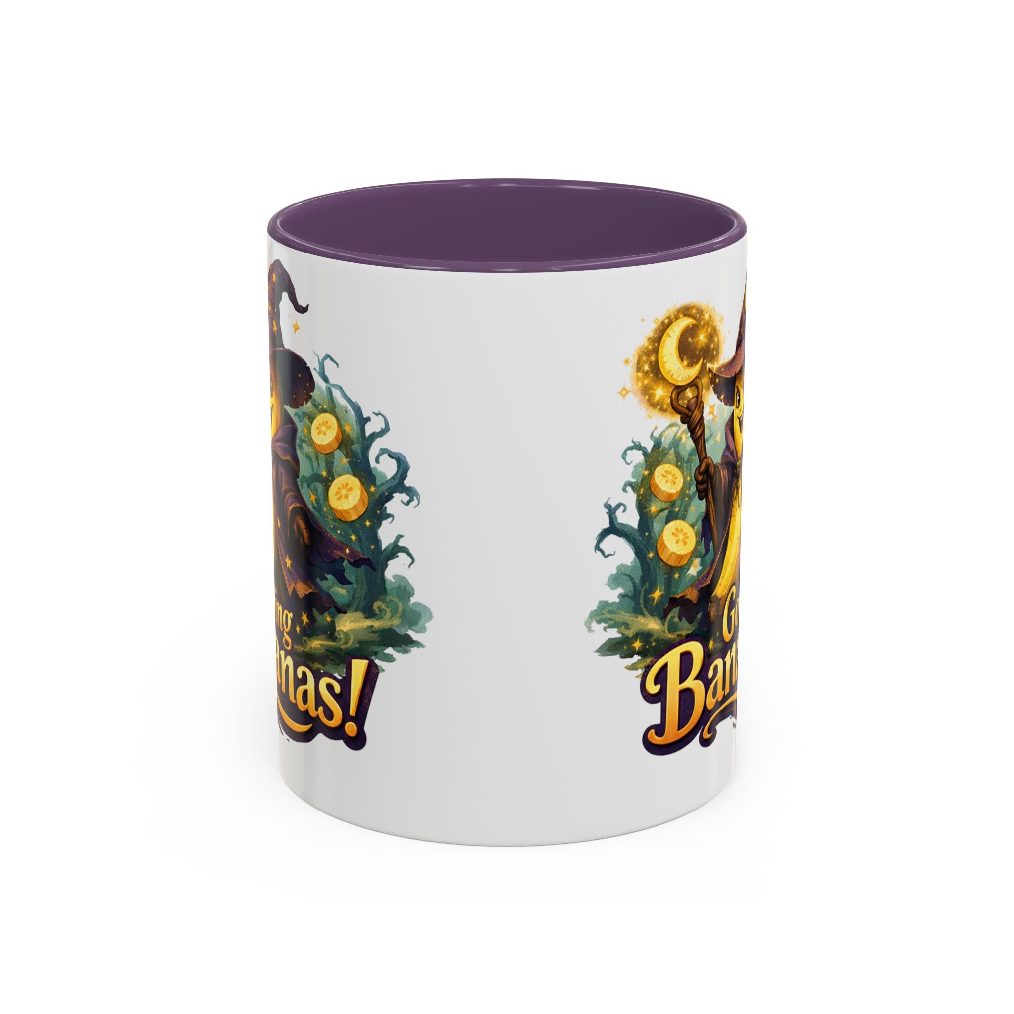 Going Bananas! Witch Banana Accent Coffee Mug — Fun Halloween Coffee Cup (11/15oz)
