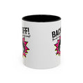 Back Off! Funny Cartoon Face Accent Coffee Mug — 11/15oz