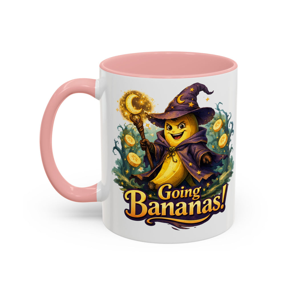 Going Bananas! Witch Banana Accent Coffee Mug — Fun Halloween Coffee Cup (11/15oz)